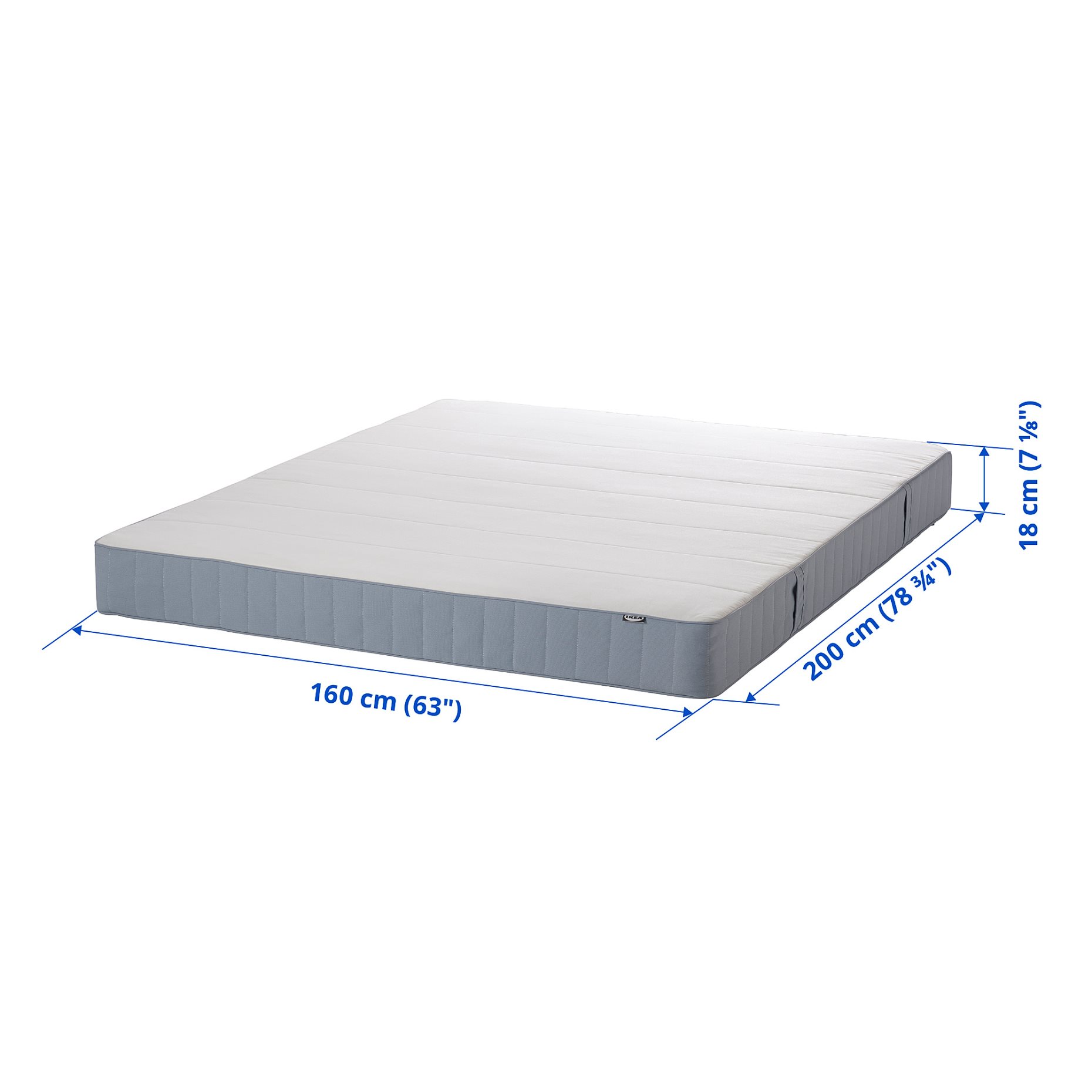 VESTMARKA, sprung mattress/extra firm, 160x200 cm, 204.701.65