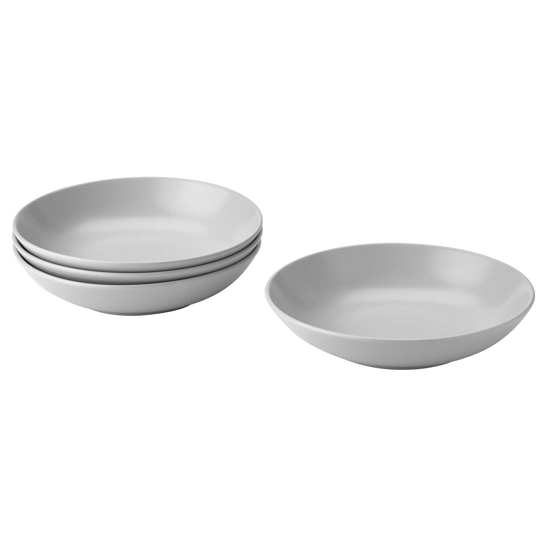 FÄRGKLAR, deep plate/matt 4 pack, 23 cm, 204.793.83