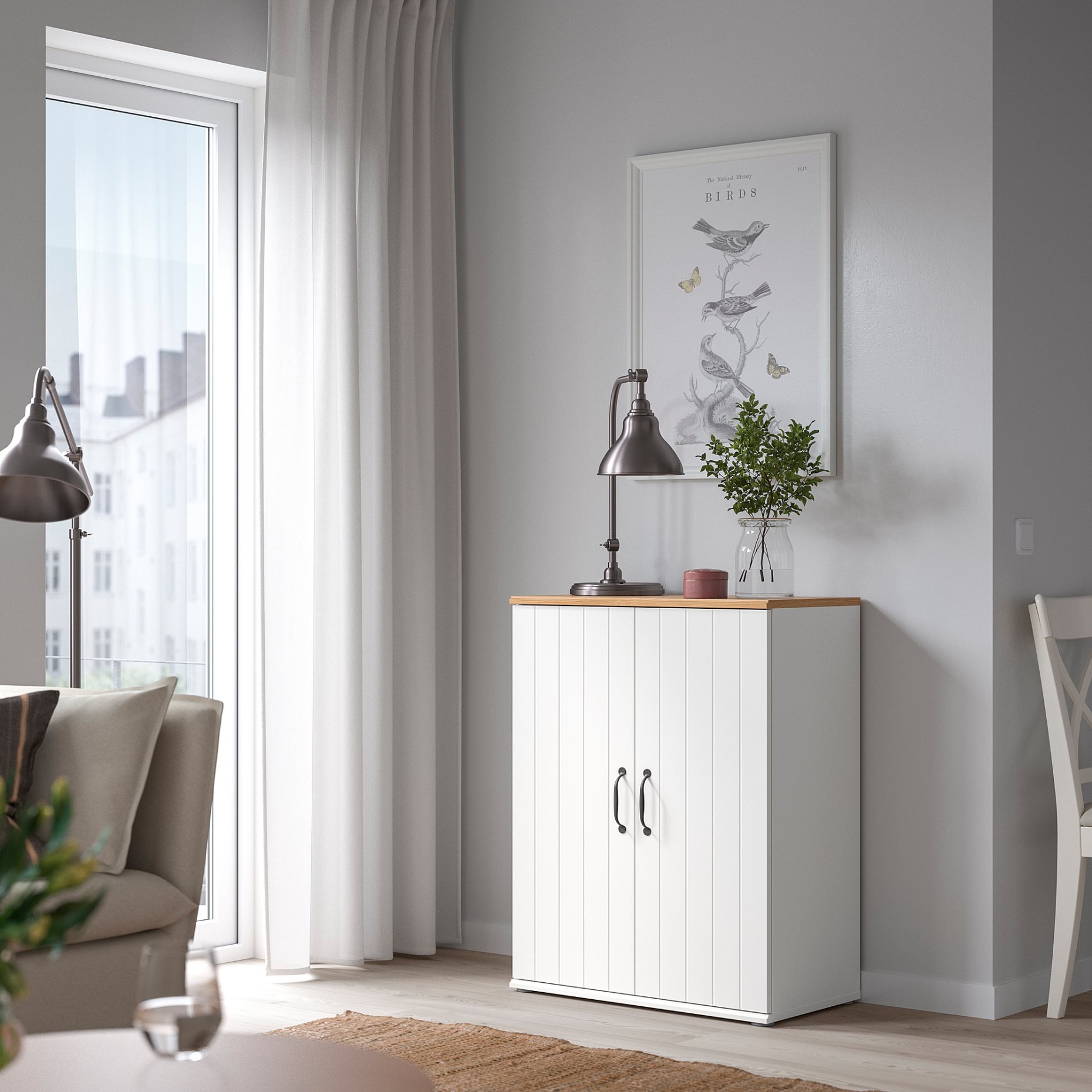SKRUVBY, cabinet with doors, 70x90 cm, 205.035.47