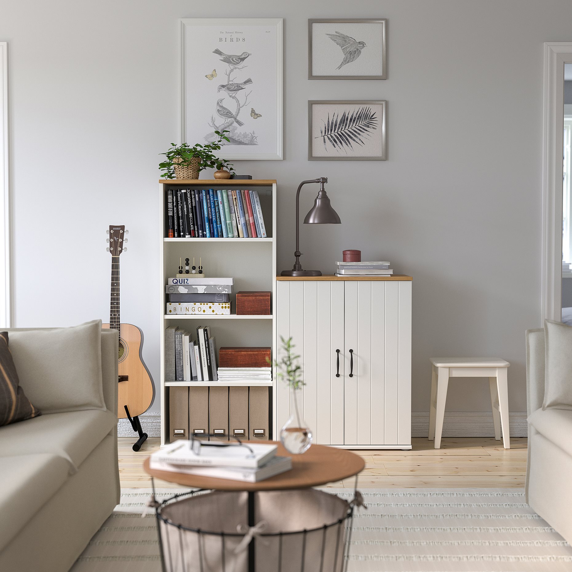 SKRUVBY, cabinet with doors, 70x90 cm, 205.035.47
