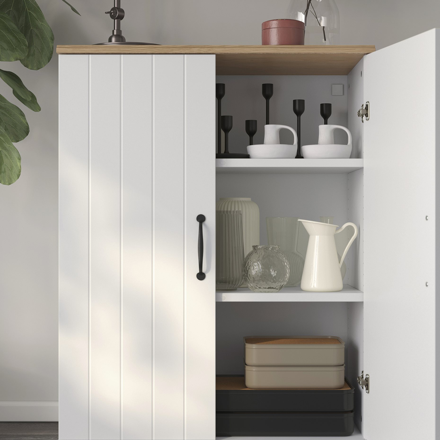SKRUVBY, cabinet with doors, 70x90 cm, 205.035.47