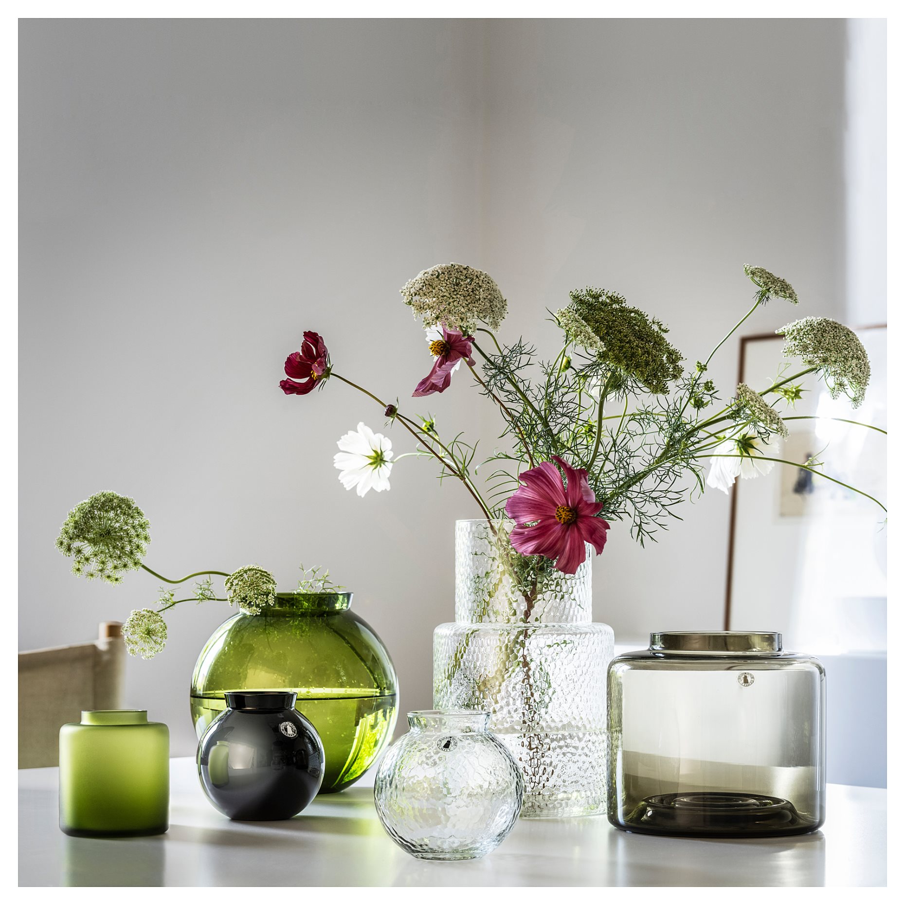 KONSTFULL, βάζο γυαλί/με σχέδια, 26 cm, 205.119.53