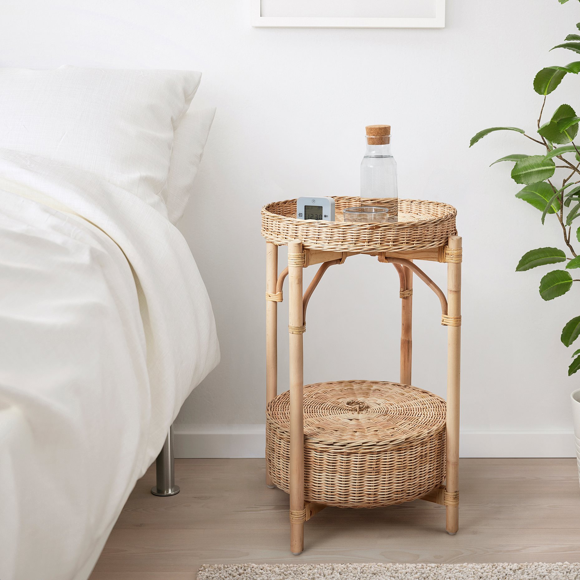 TOLKNING, bedside table/handmade, 52 cm, 205.126.60