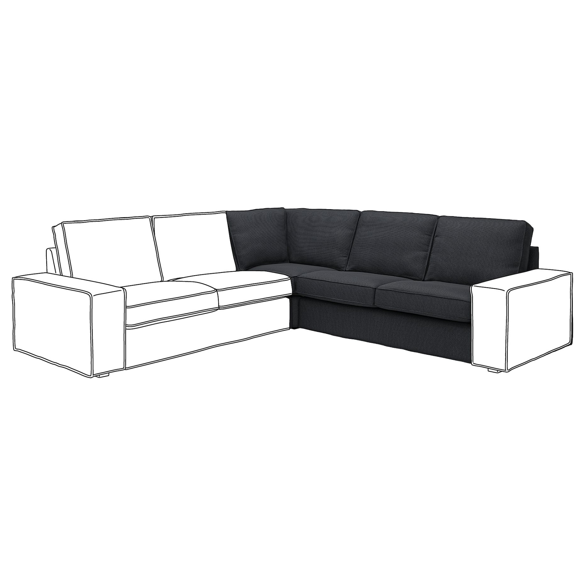 KIVIK, cover for corner section, 205.275.05
