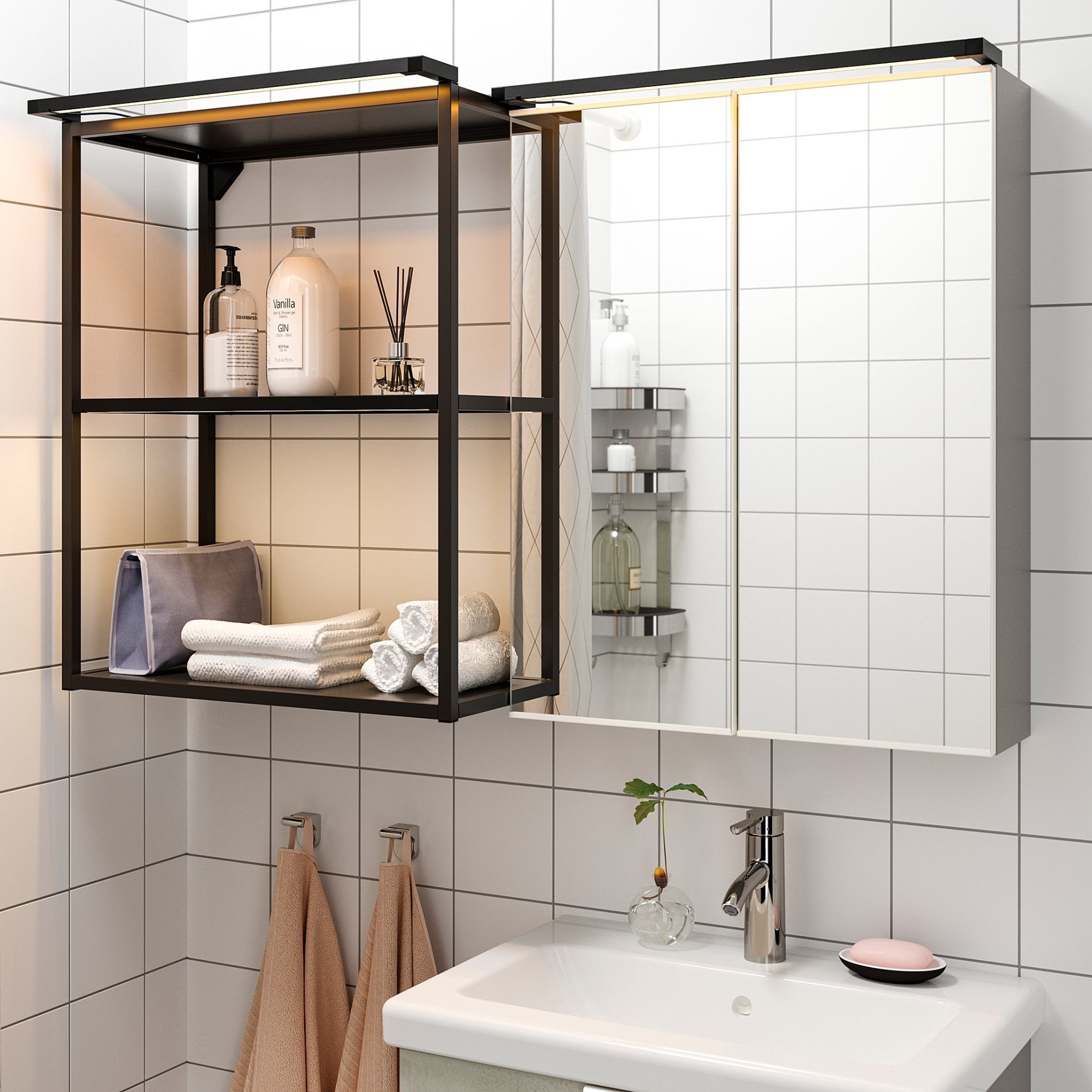 SILVERGLANS, bathroom lighting strip with built-in LED light source/dimmable, 60 cm, 205.292.17