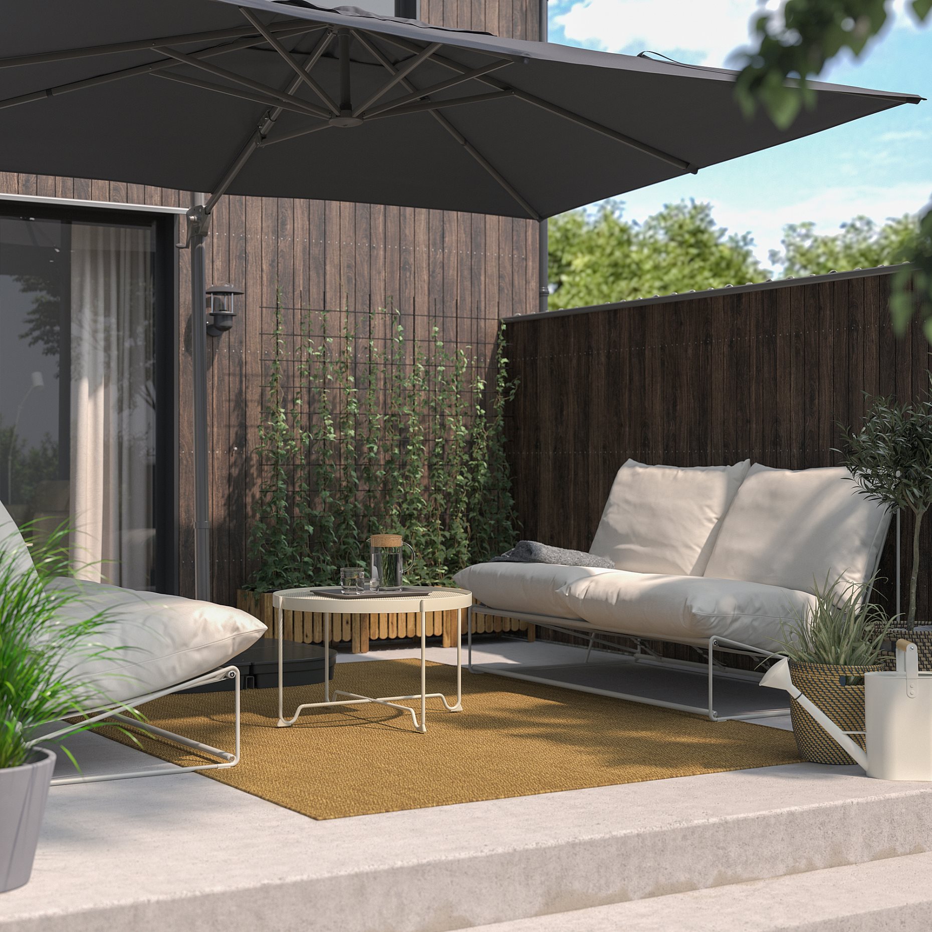 SEGLARÖ, κρεμαστή ομπρέλα με κλίση, 330x240 cm, 205.320.07