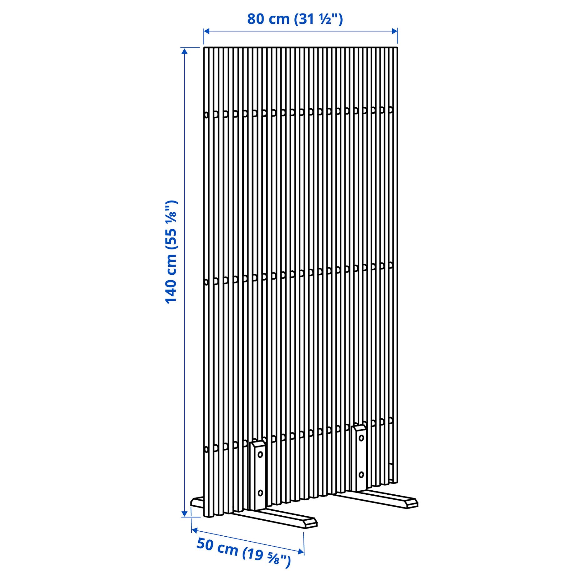 NÄMMARÖ, privacy screen/in/outdoor, 140x80x50 cm, 205.327.43