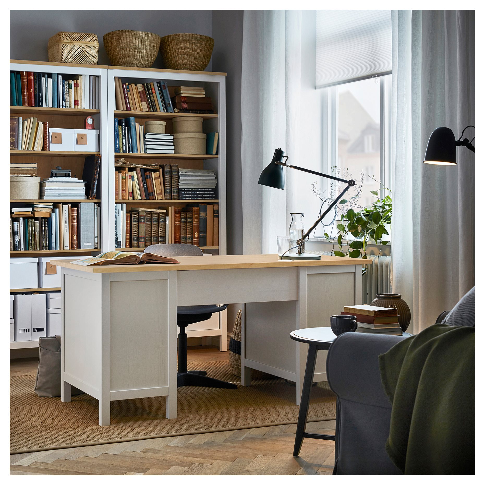 HEMNES, γραφείο, 155x65 cm, 205.350.44