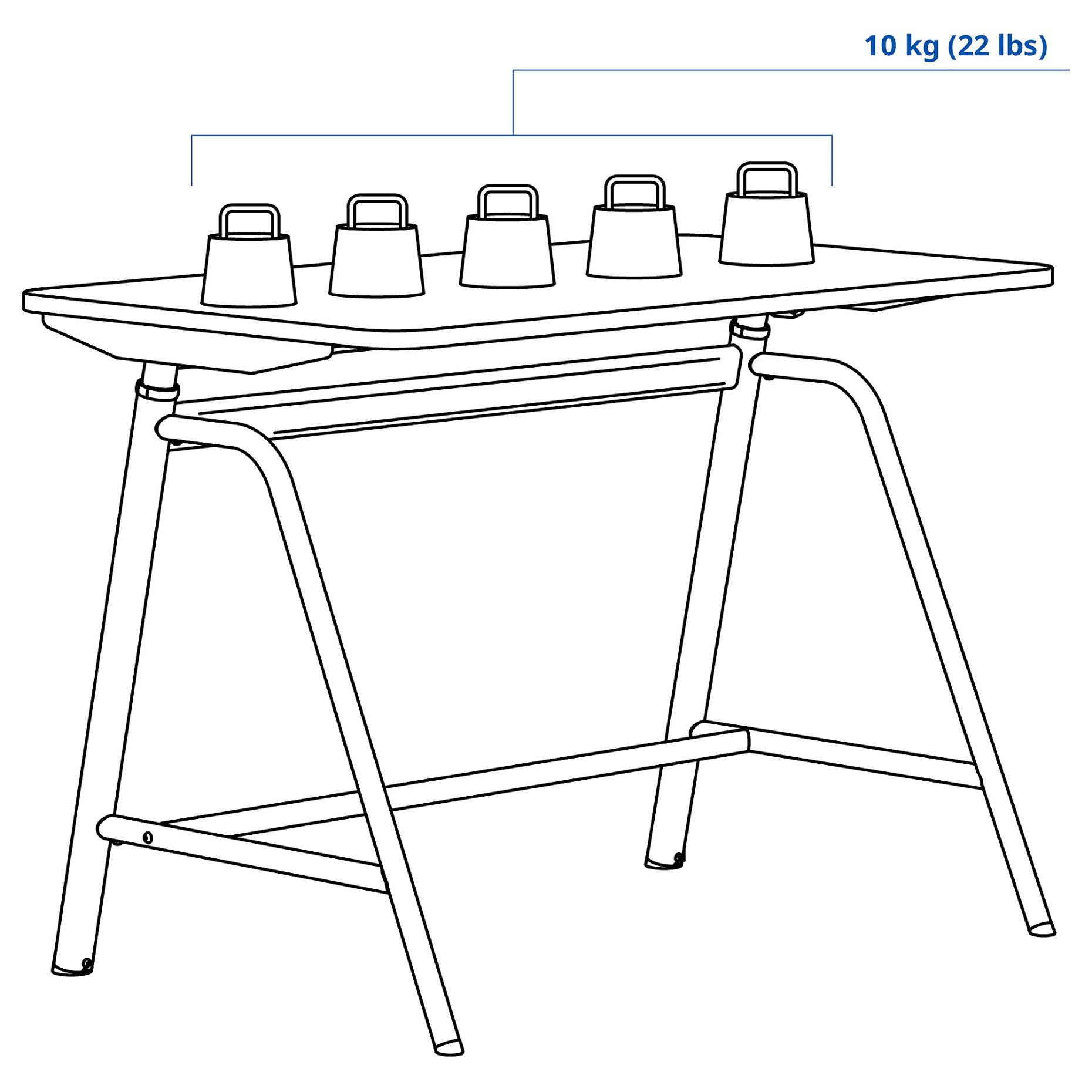 GLADHÖJDEN, desk sit/stand, 100x60 cm, 205.416.10