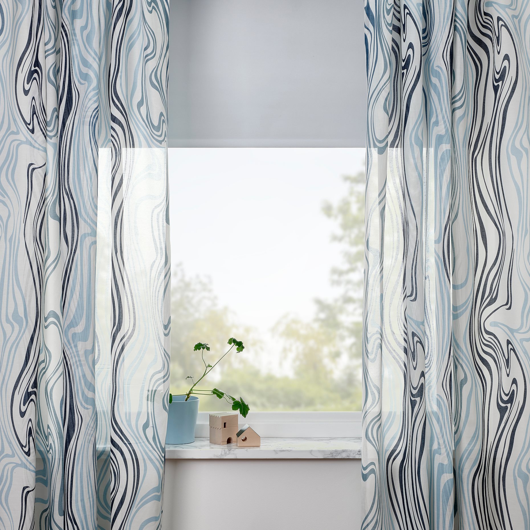 KLIPPNEJLIKA, curtains 1 pair, 145x300 cm, 205.621.22