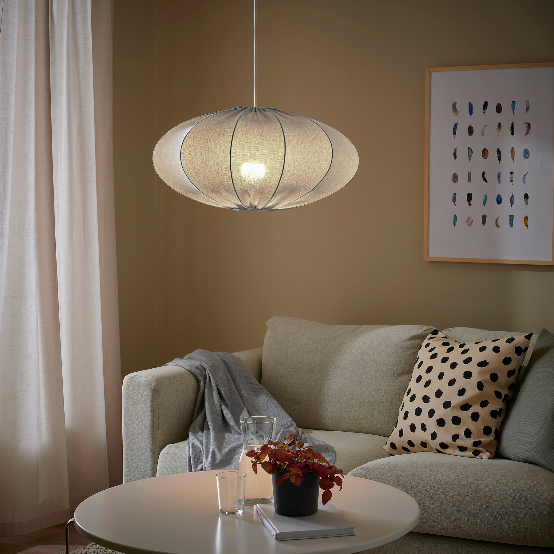 REGNSKUR, pendant lamp shade/oval, 52 cm, 205.669.12
