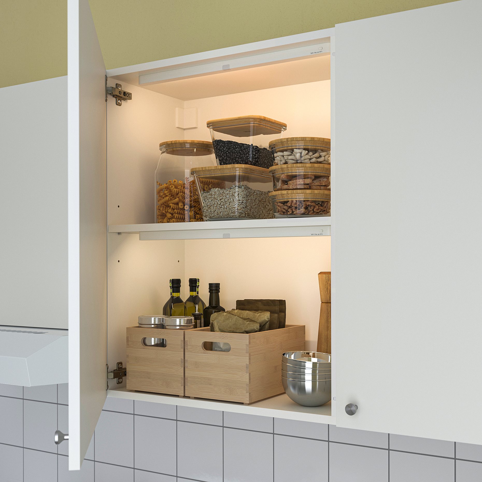 KOLVATTEN, lighting with built-in LED light source with sensor/battery-operated, 50 cm, 205.689.87