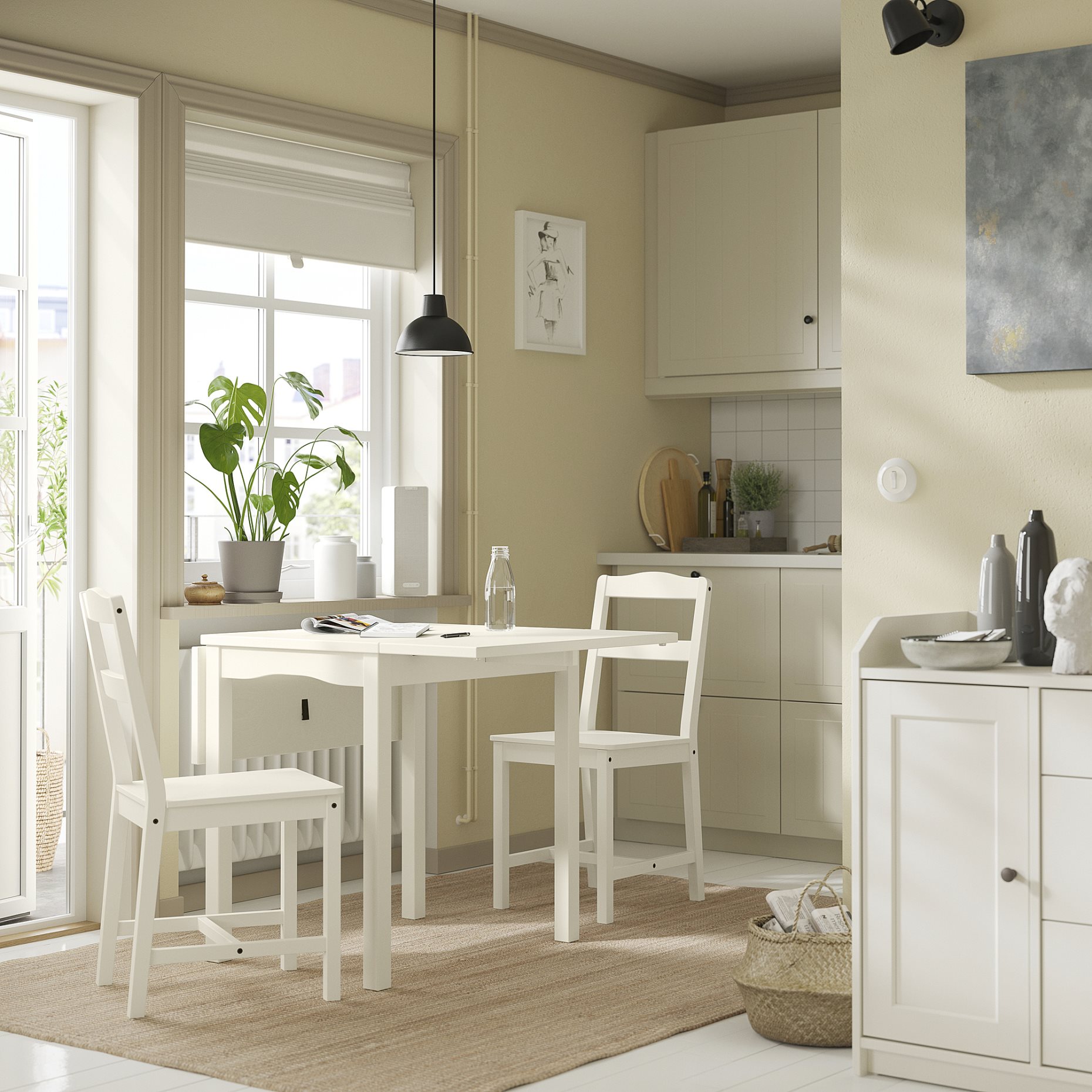 HAUGA, drop-leaf table, 55/82/109x74 cm, 205.860.00