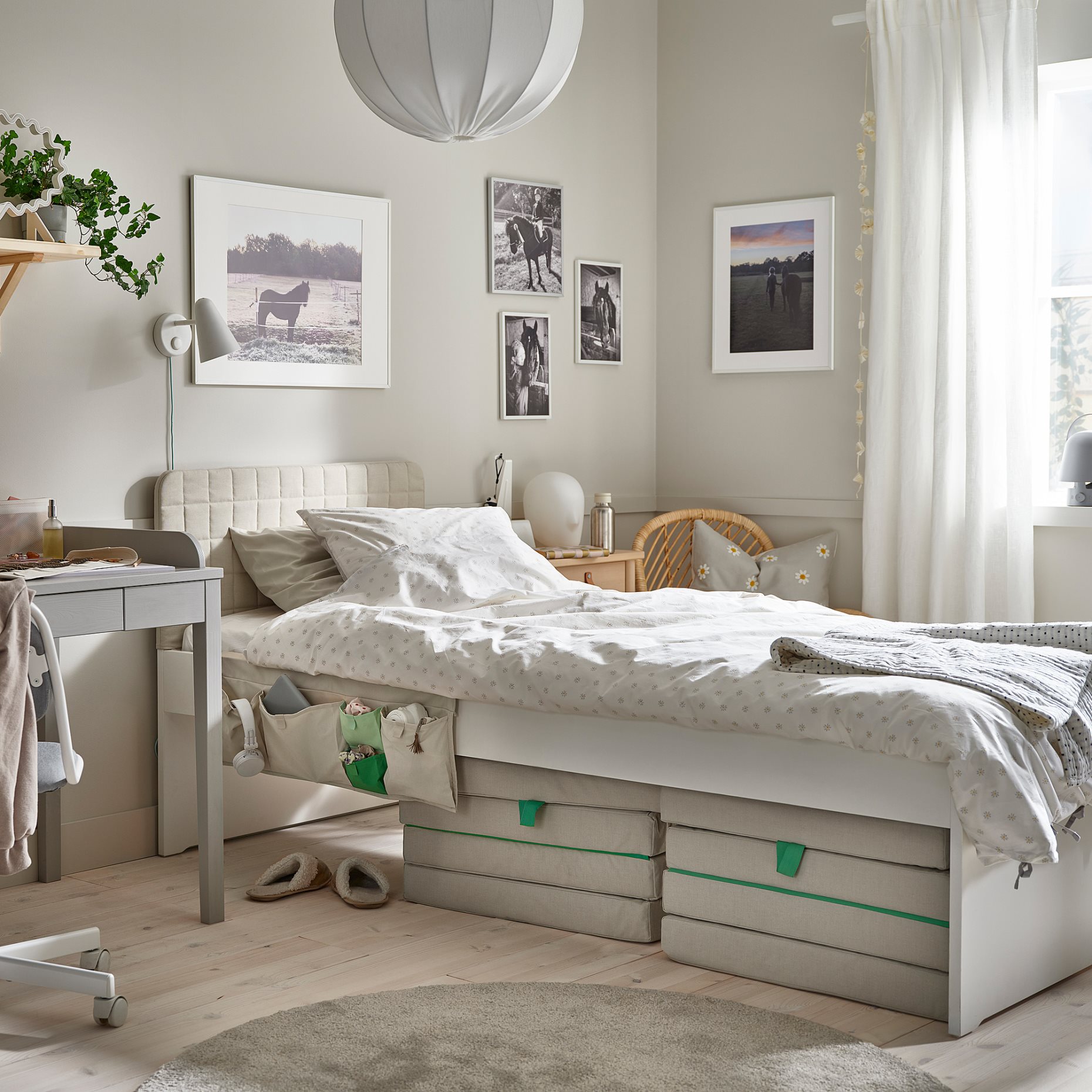 SLÄKT, headboard with cover, 205.940.95