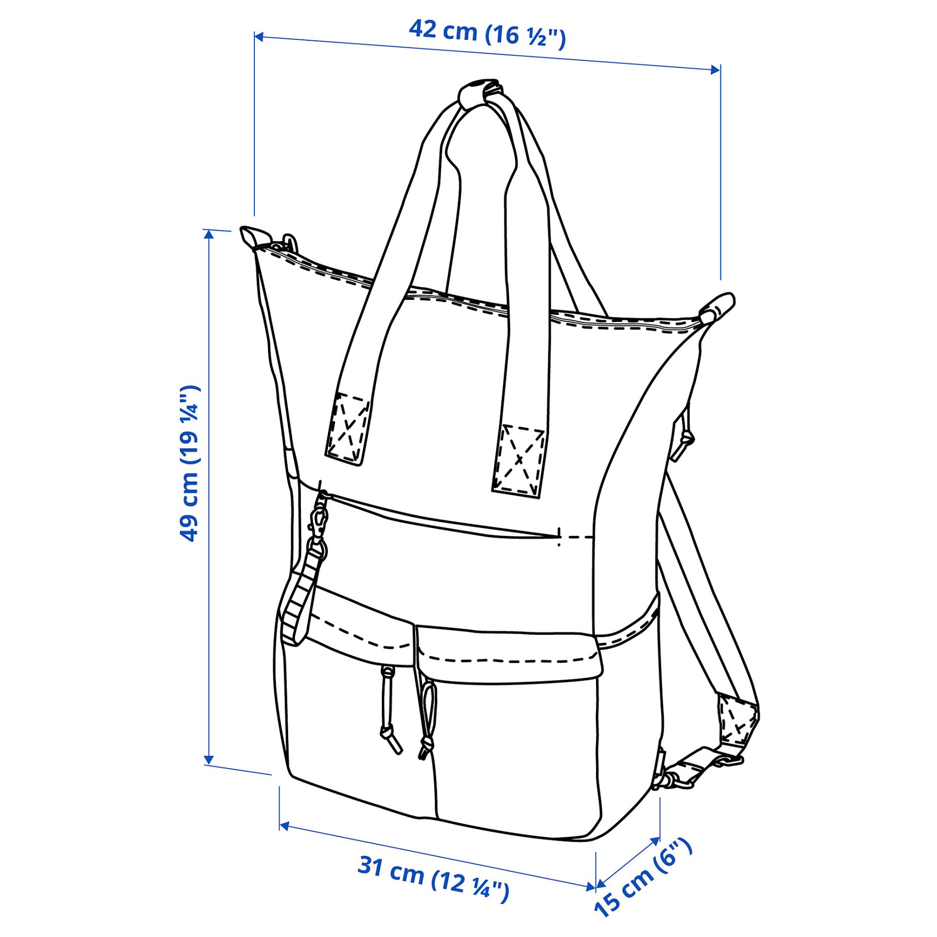 VÄRLDENS, backpack, 31x15x49 cm/26 l, 206.040.42