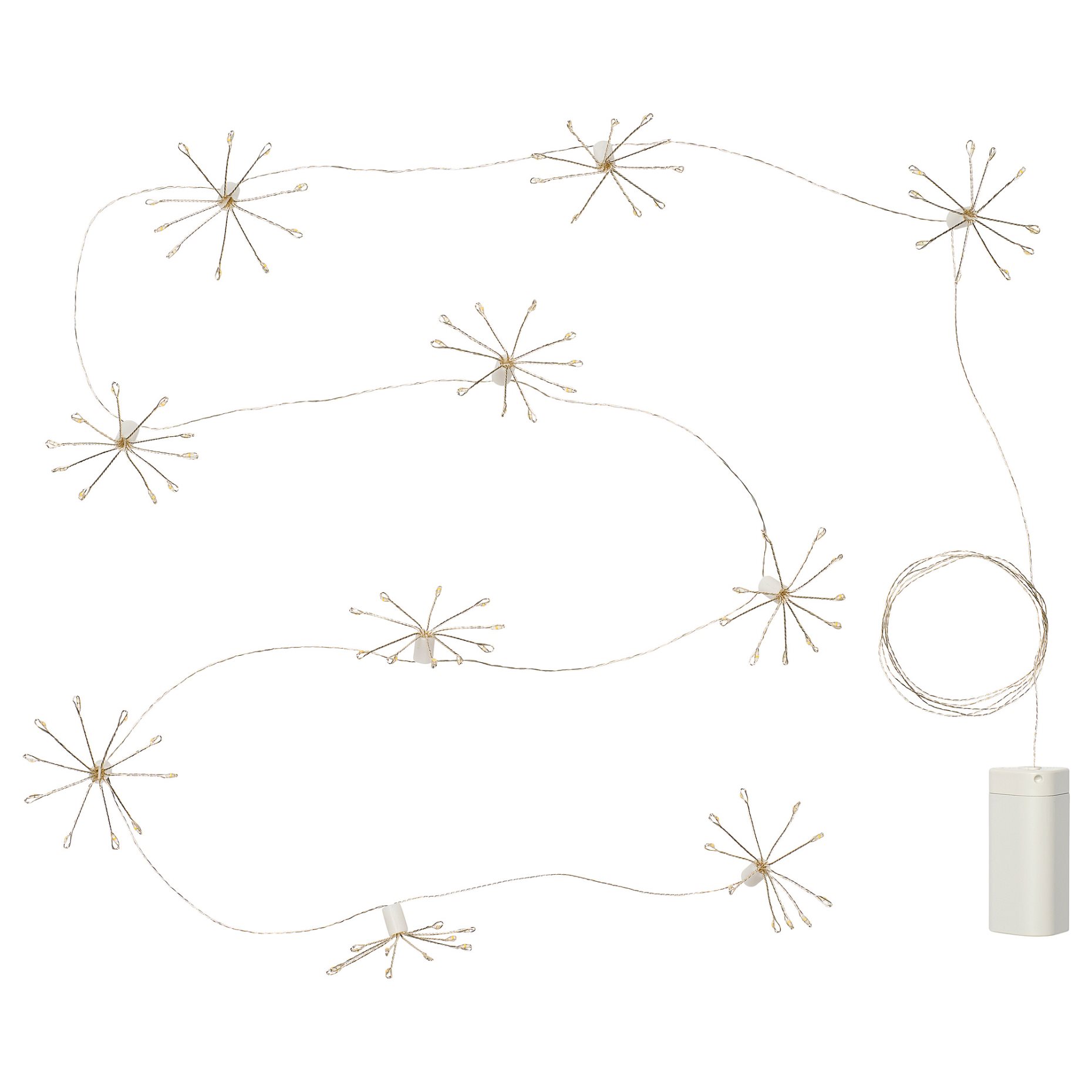 STRÅLA, lighting chain with built in LED light source/10 lights/battery-operated, sparkler, 206.066.54