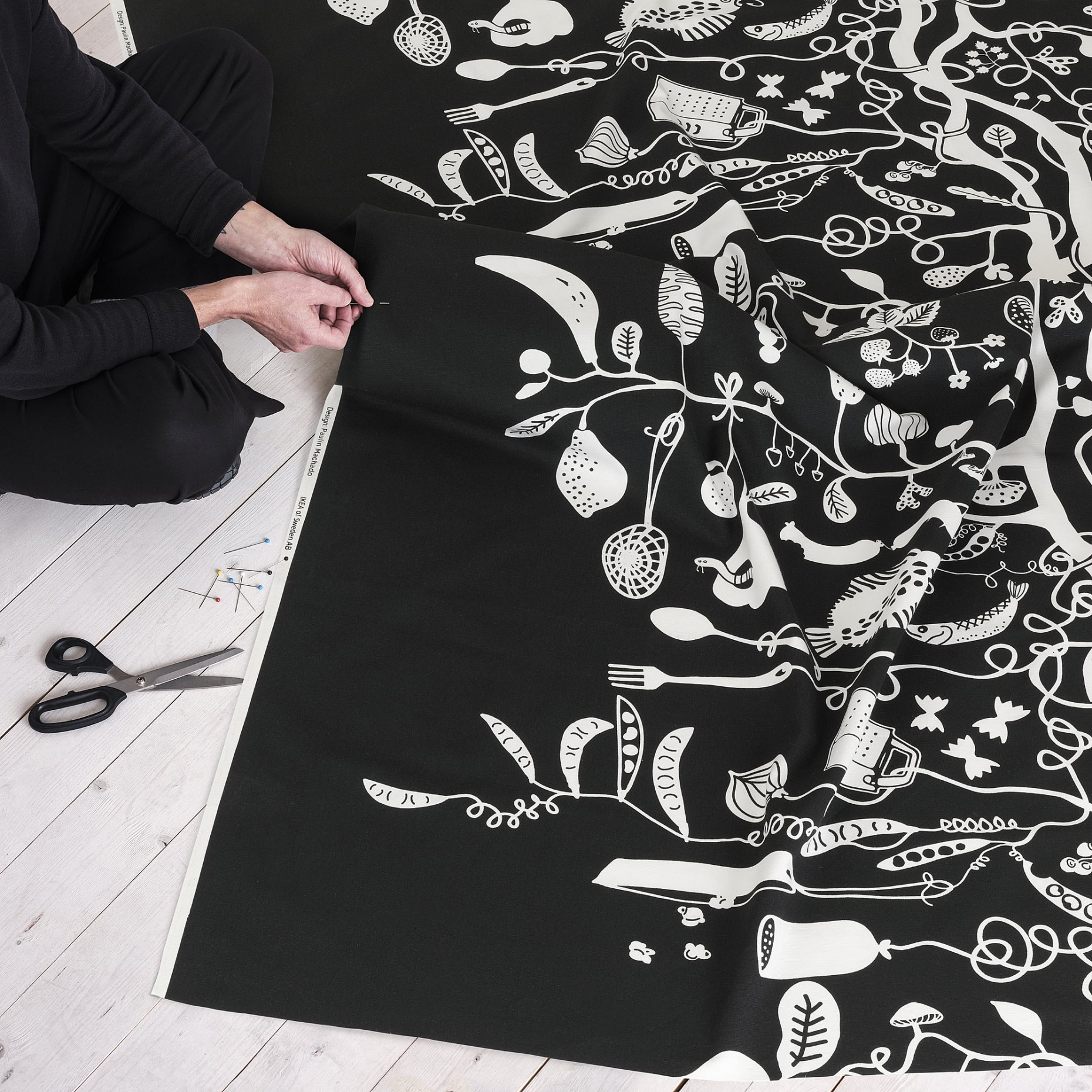 PIPDÅN, κομμένο ύφασμα, 150x300 cm, 206.081.44