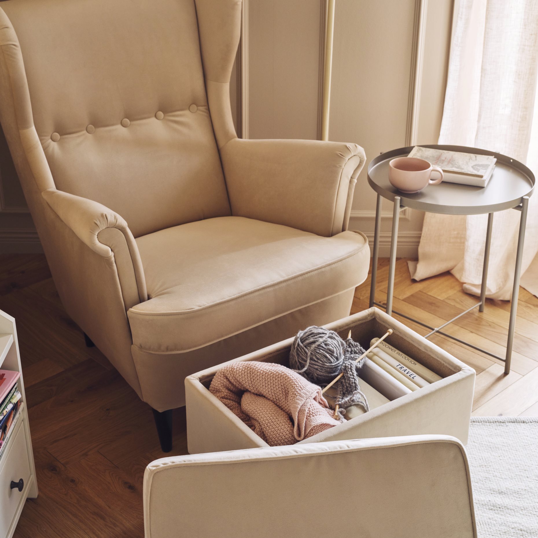 STRANDMON, footstool with storage, 206.131.88