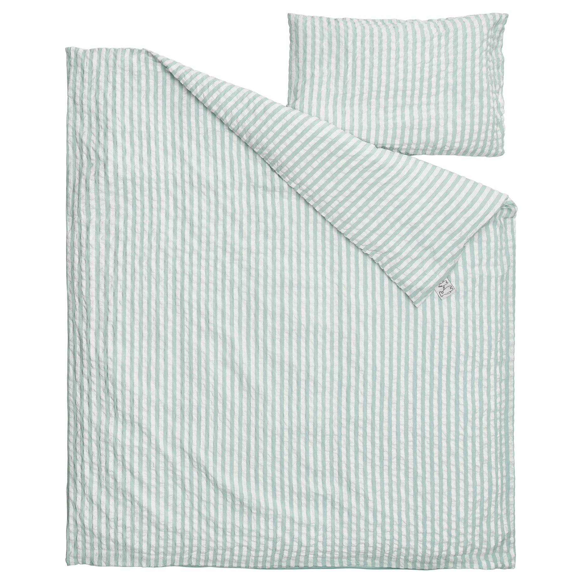 LEN, duvet cover 1 pillowcase for cot, 110x125/35x55 cm, 206.250.49