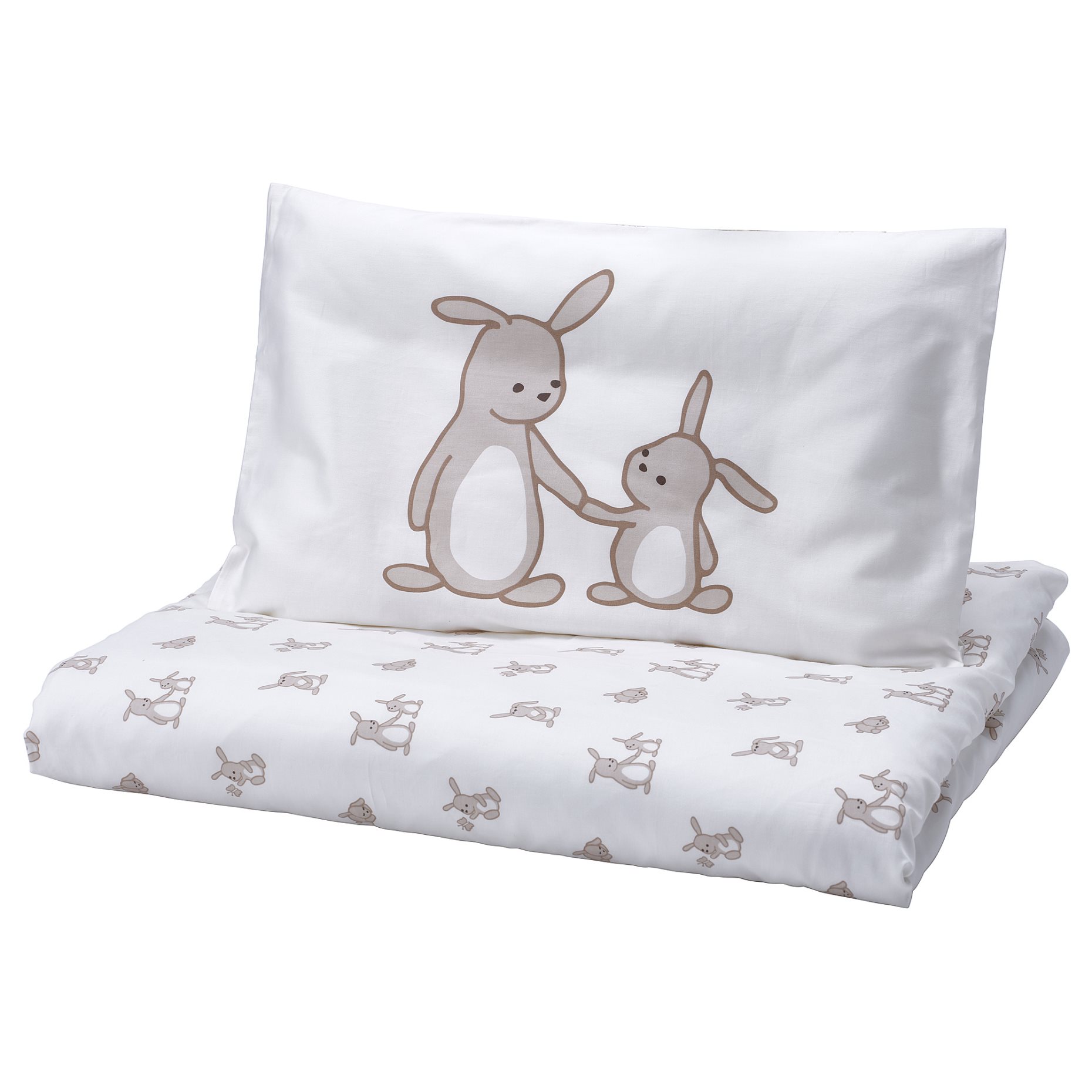LEN, duvet cover 1 pillowcase for cot, 110x125/35x55 cm, 206.250.54