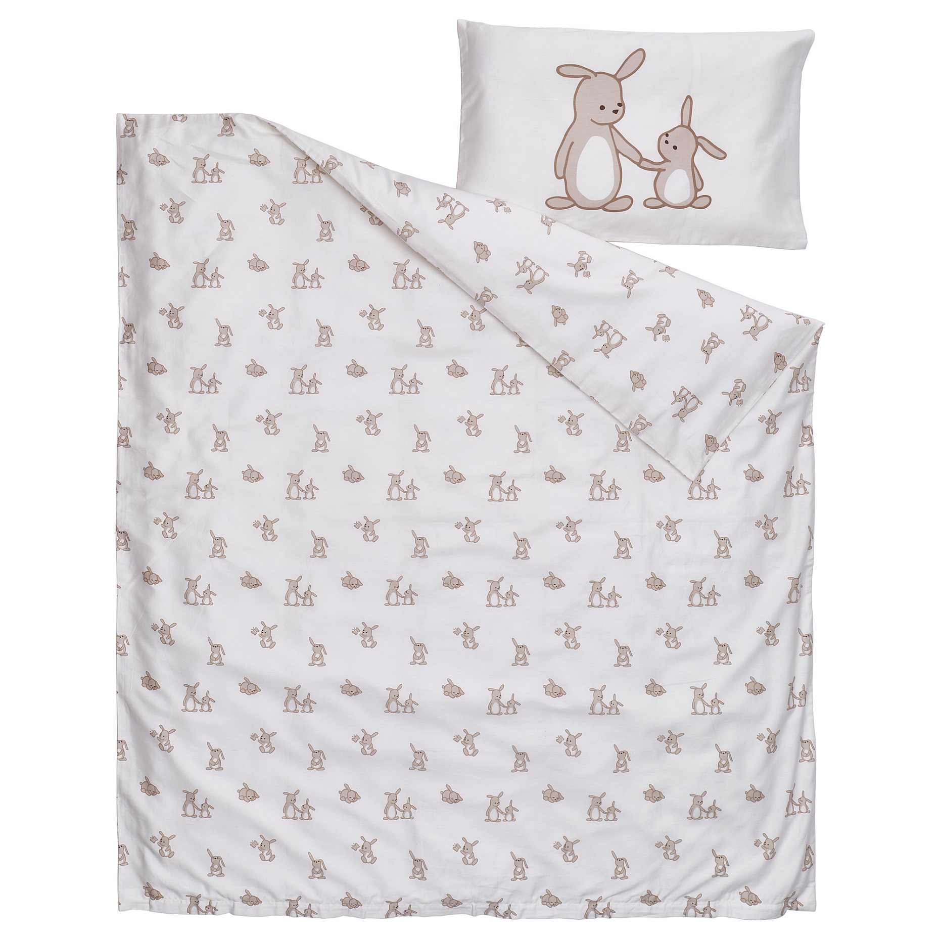 LEN, duvet cover 1 pillowcase for cot, 110x125/35x55 cm, 206.250.54