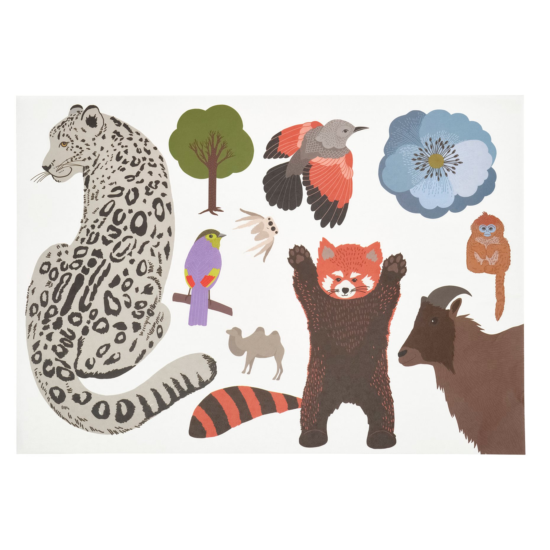 ALPTALL, decoration stickers/Himalayan animals and plants, set of 3, 206.251.86