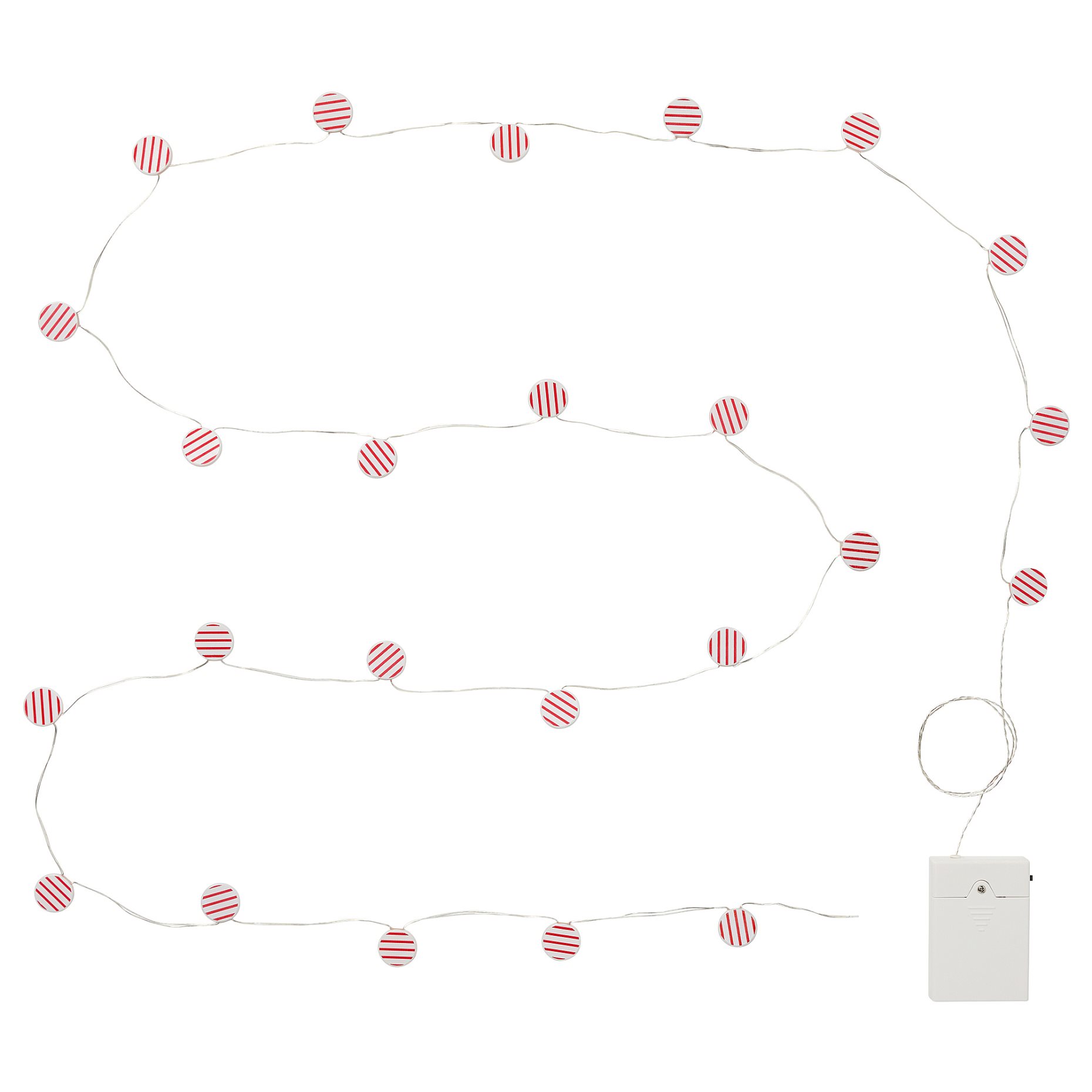 STRÅLA, lighting chain with built-in LED light source/battery-operated/candy , 2.8 m, 206.334.93