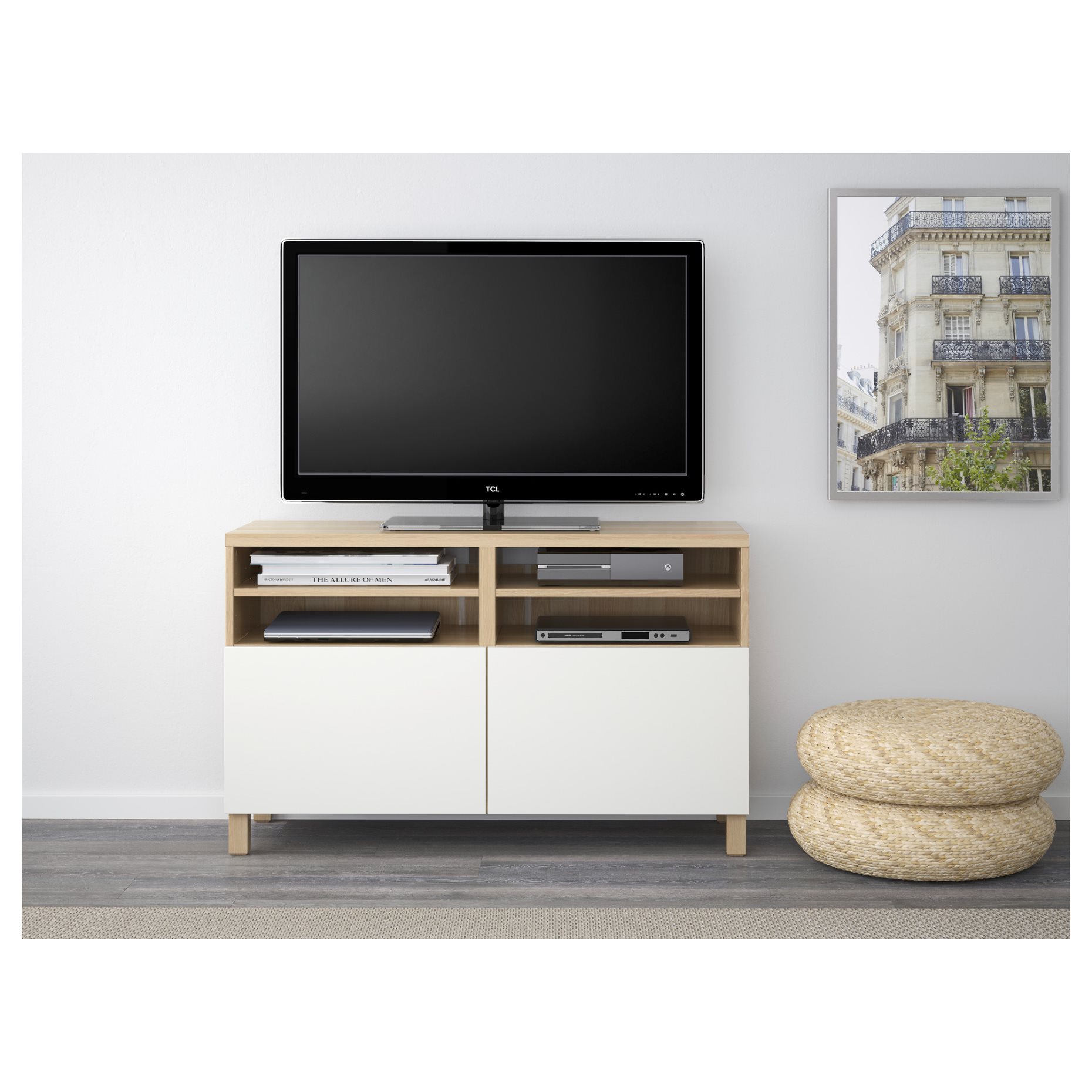 BESTÅ, TV bench with doors, 120x42x74 cm, 290.684.43