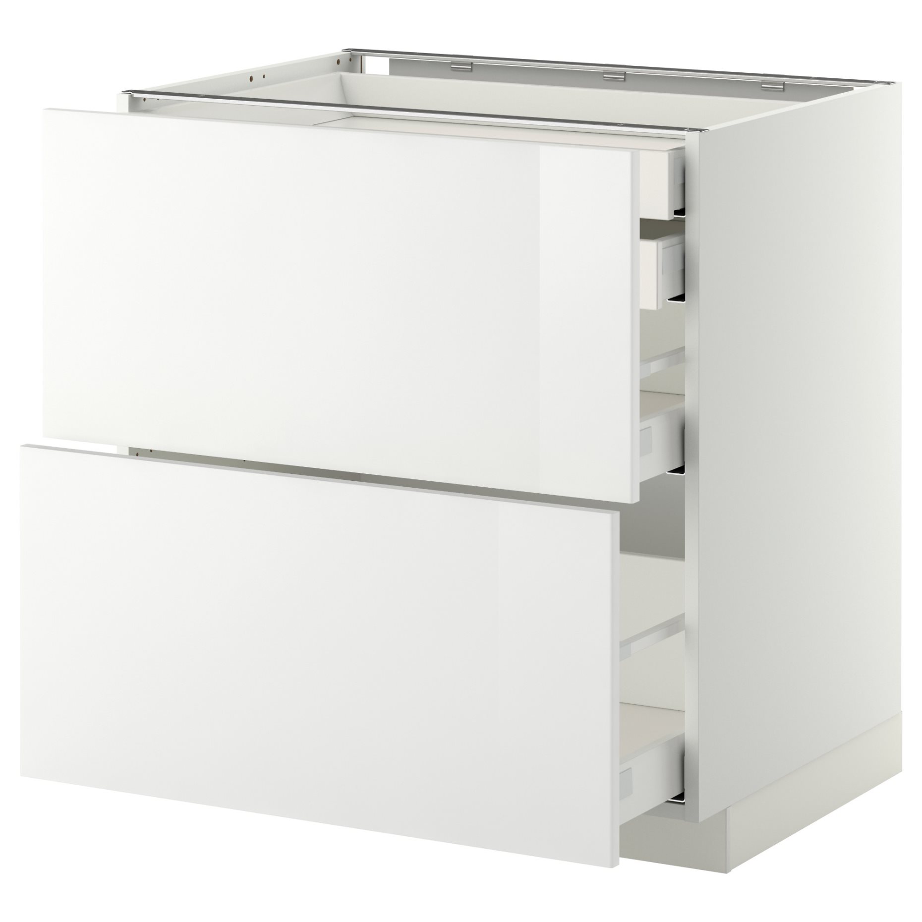 METOD/MAXIMERA, base cabinet 2 fronts/2 low/1 medium/1 high drawer, 291.046.29