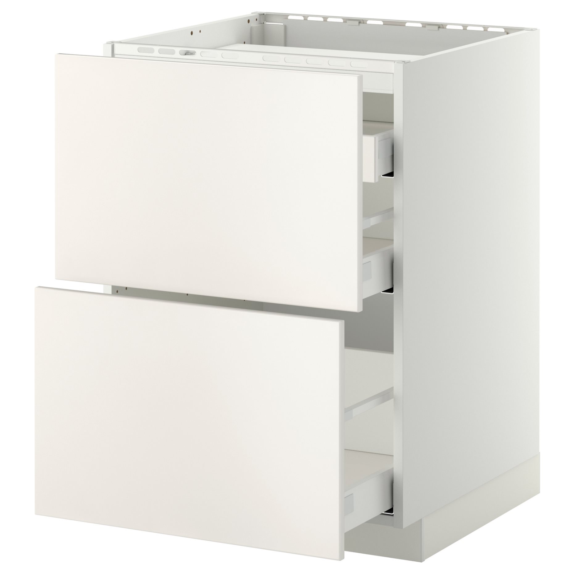 METOD/MAXIMERA, base cabinet for hob/2 fronts/3 drawers, 291.101.97