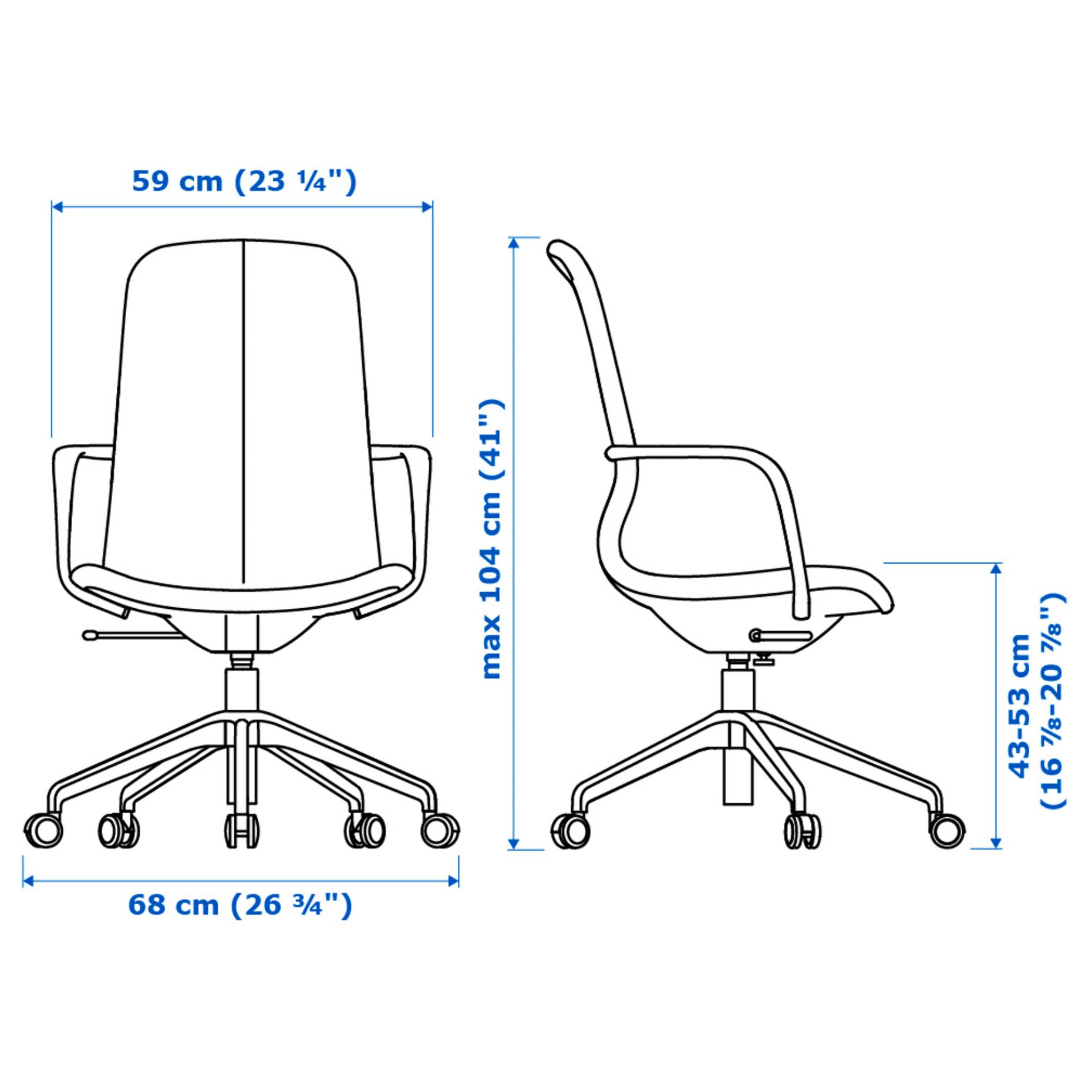 LÅNGFJÄLL, swivel chair, 292.528.65