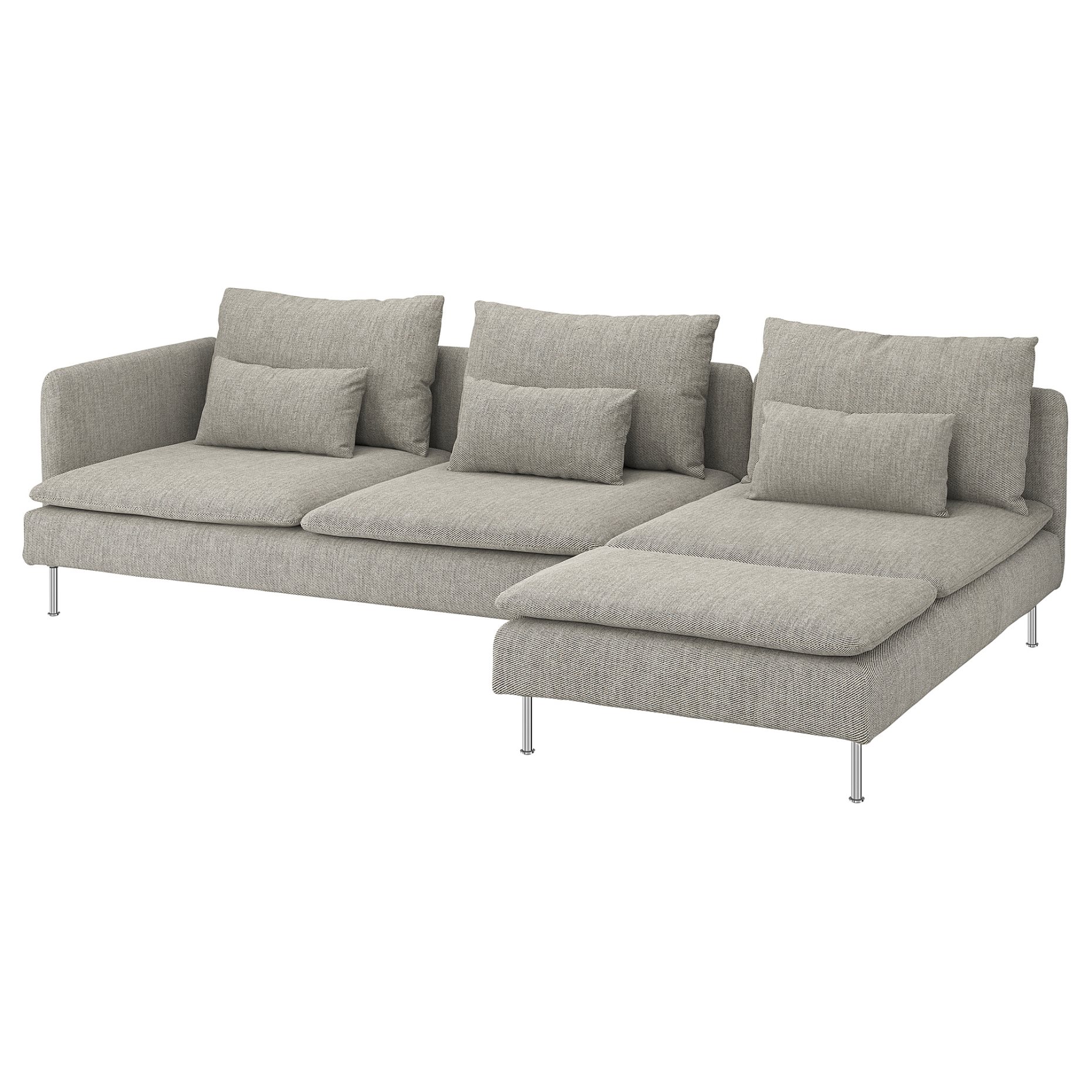 SÖDERHAMN, 4-seat sofa with chaise longue and open end, 293.058.16