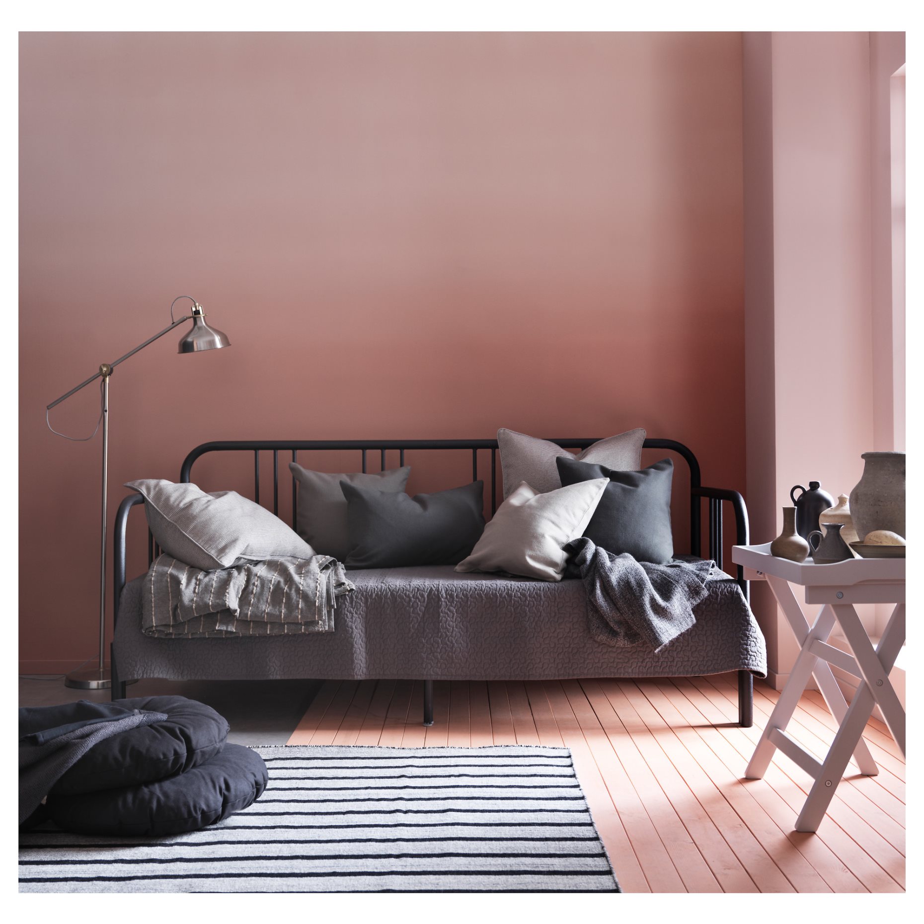 FYRESDAL, day-bed with 2 mattresses, 80x200 cm, 293.909.61