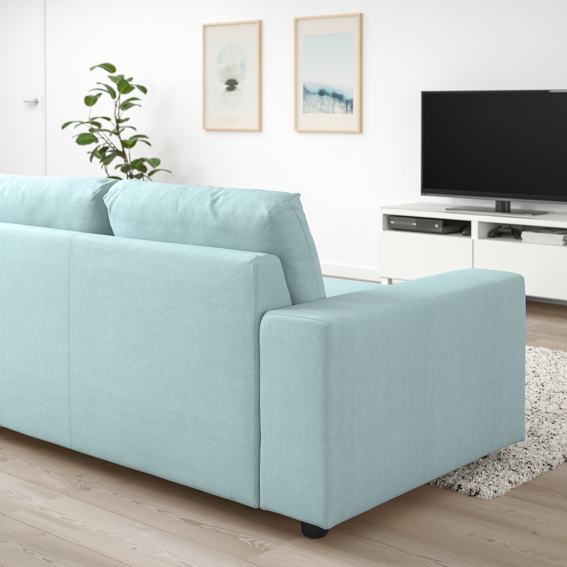 VIMLE, corner sofa, 4-seat with wide armrests, 294.017.90