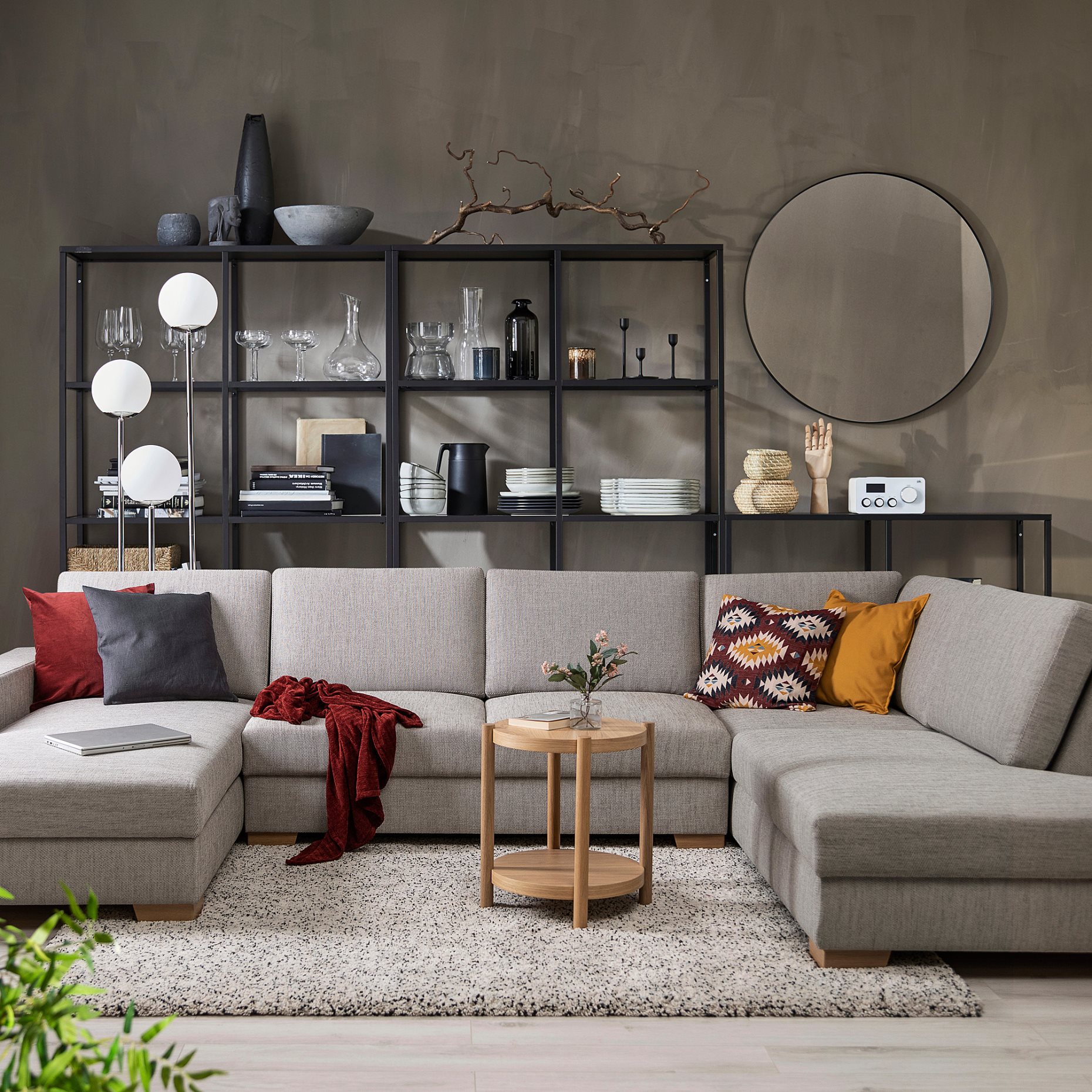 SÖRVALLEN, corner sofa 4-seat with chaise longue/left, 294.194.03
