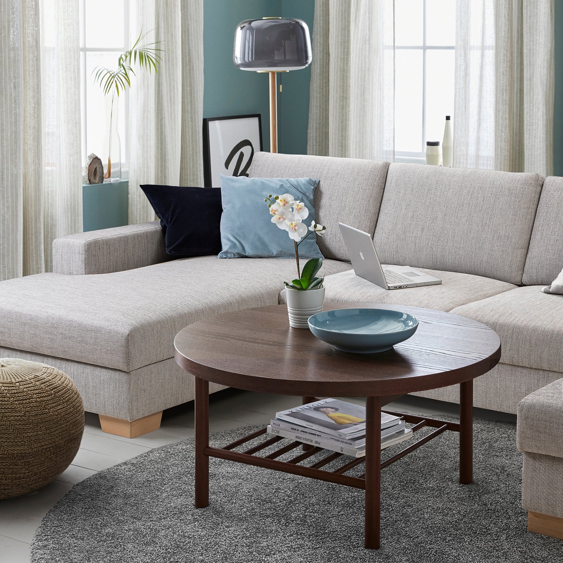 SÖRVALLEN, corner sofa 4-seat with chaise longue/left, 294.194.03