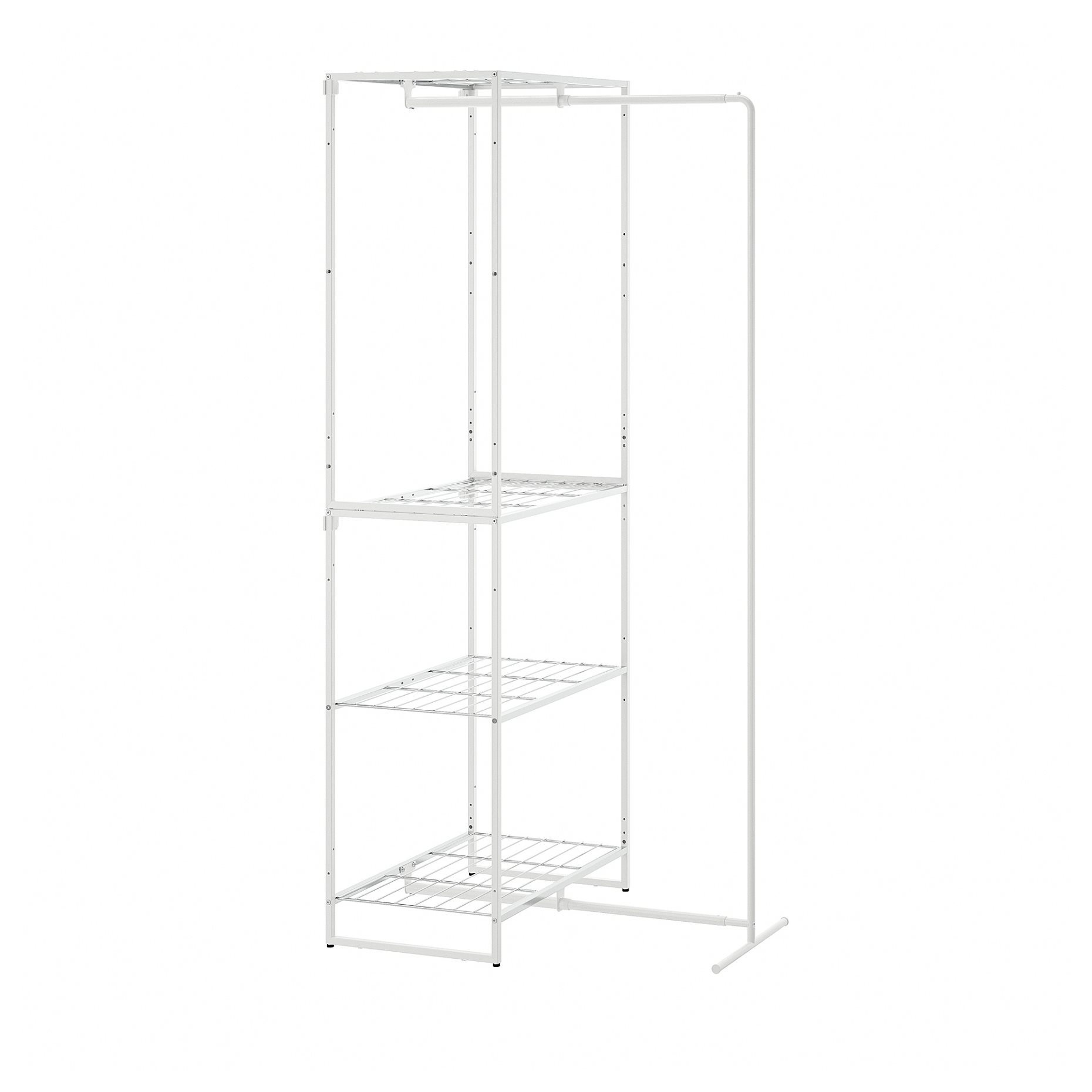 JOSTEIN, shelving unit with drying rack/in/outdoor/wire, 61x53/117x180 cm, 294.372.61