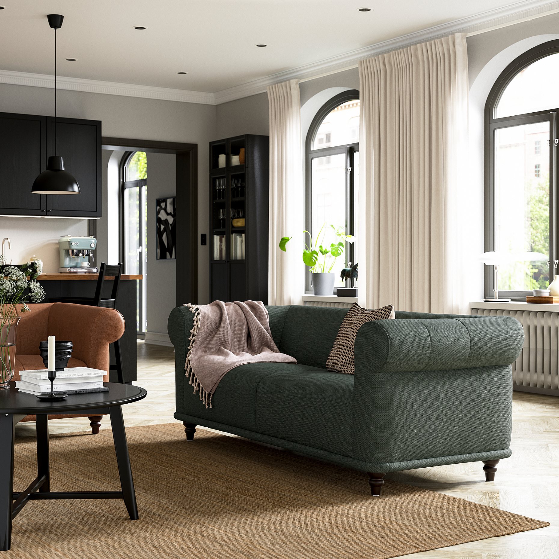 VISKAFORS, 2-seat sofa, 294.432.62