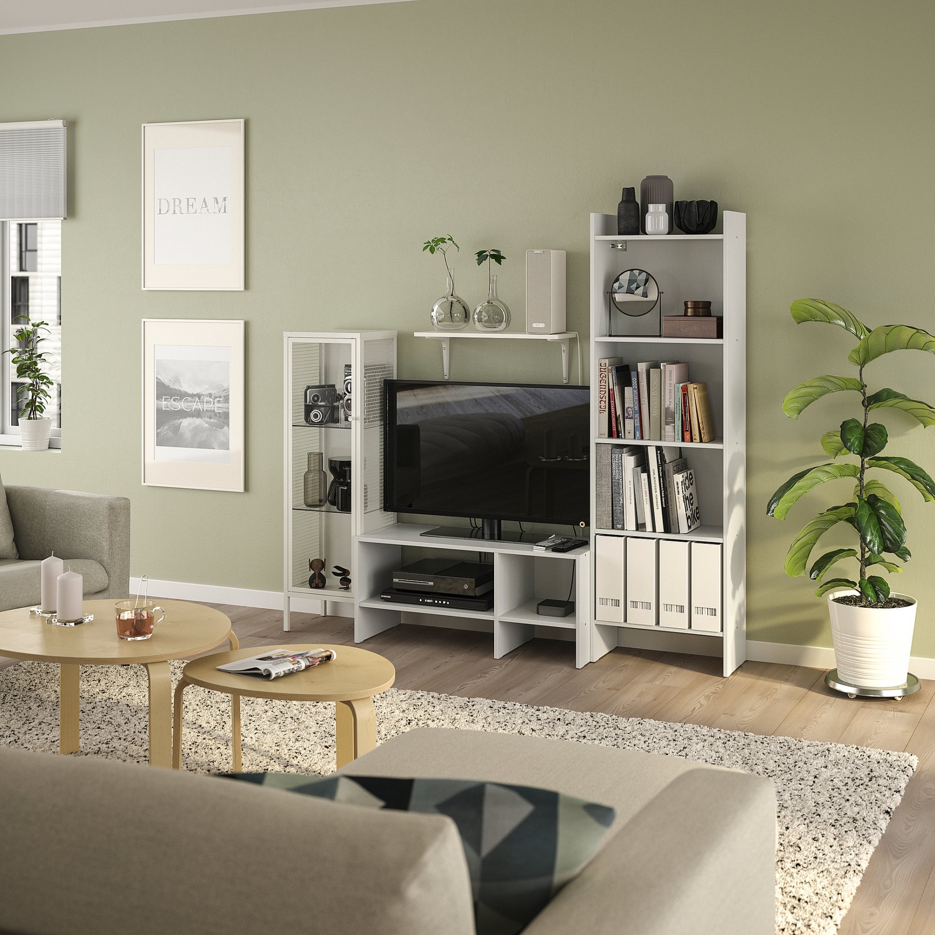 BAGGEBO, TV storage combination, 174x35x160 cm, 294.436.53