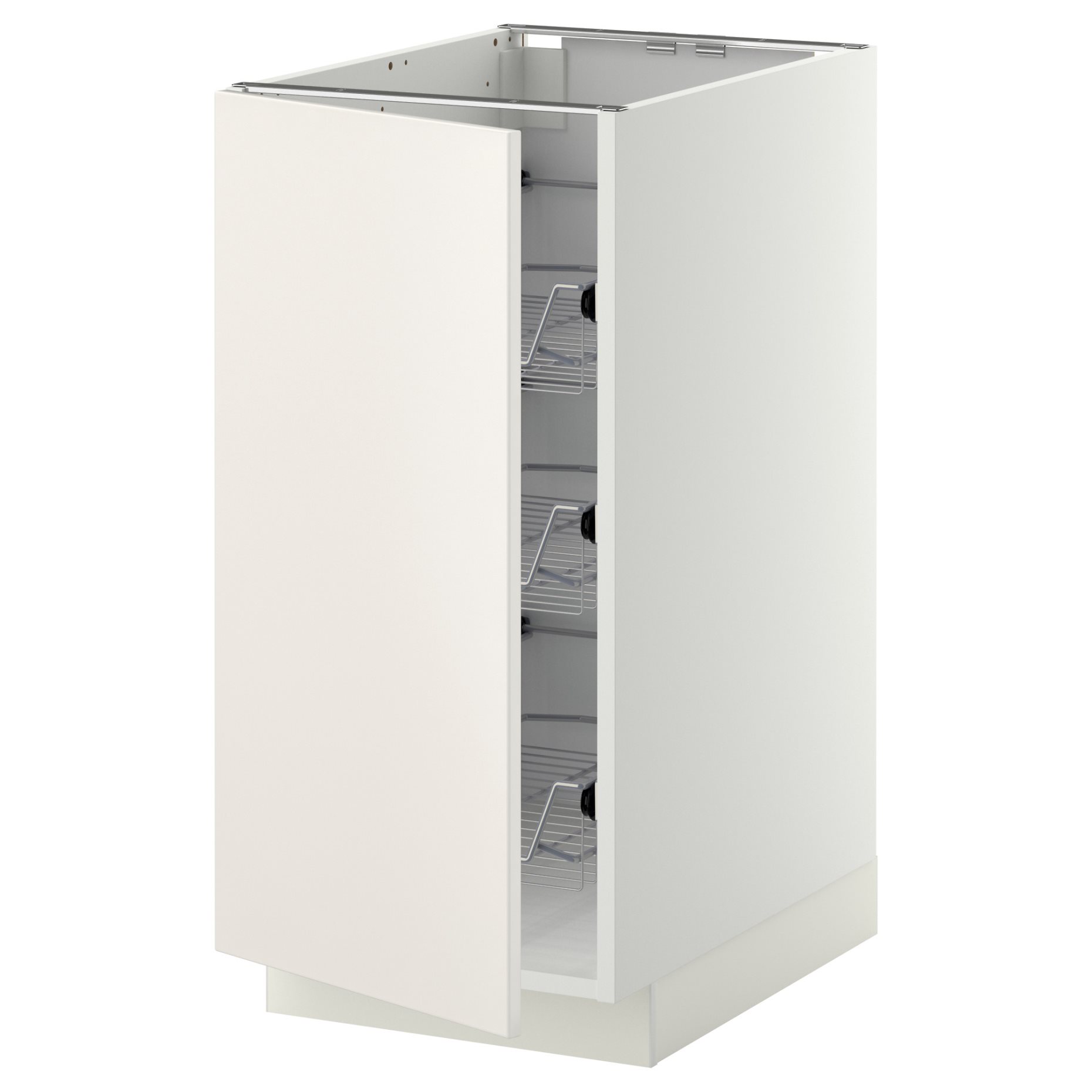 METOD, base cabinet with wire baskets, 40x60 cm, 294.587.10
