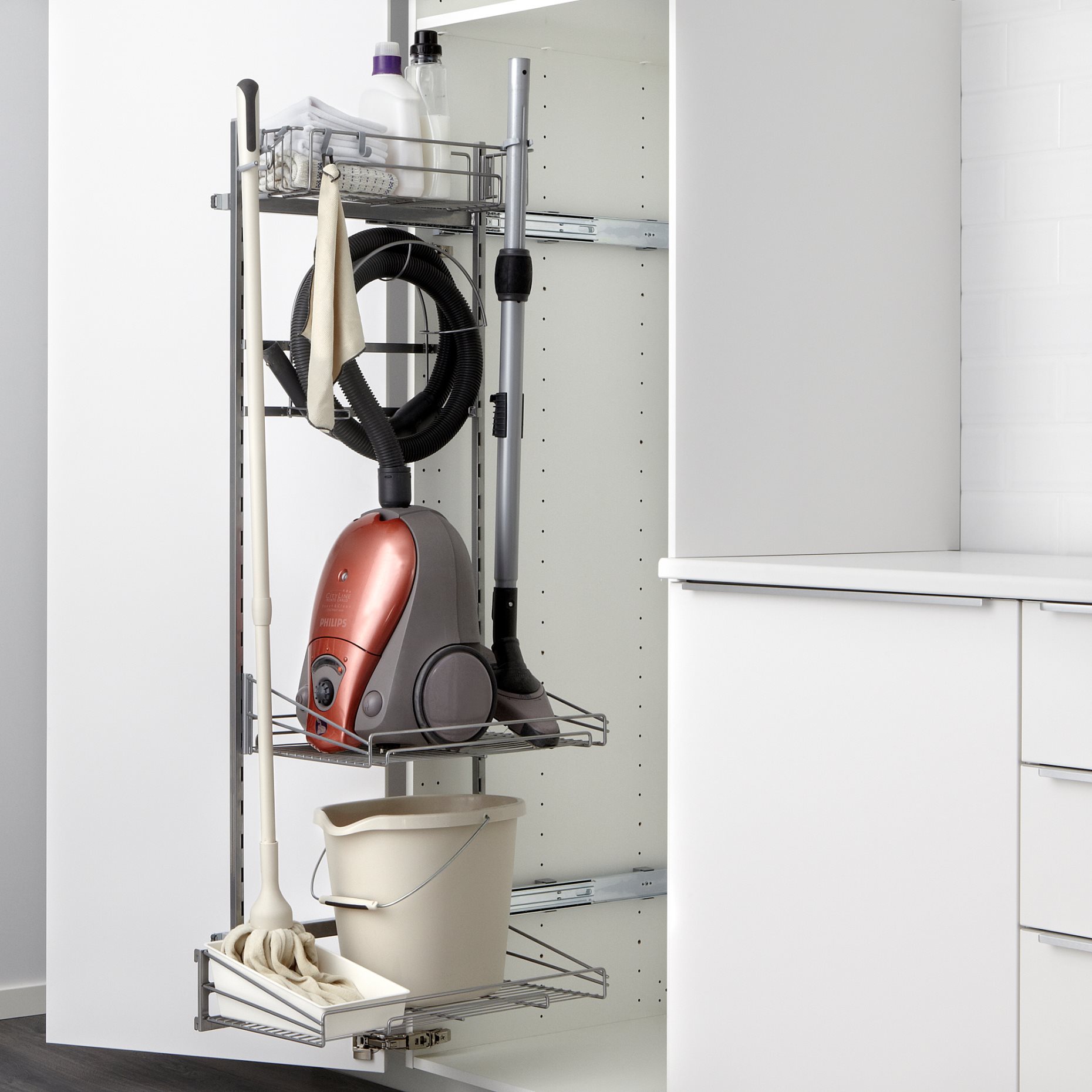 METOD, high cabinet with cleaning interior, 40x60x220 cm, 294.666.11