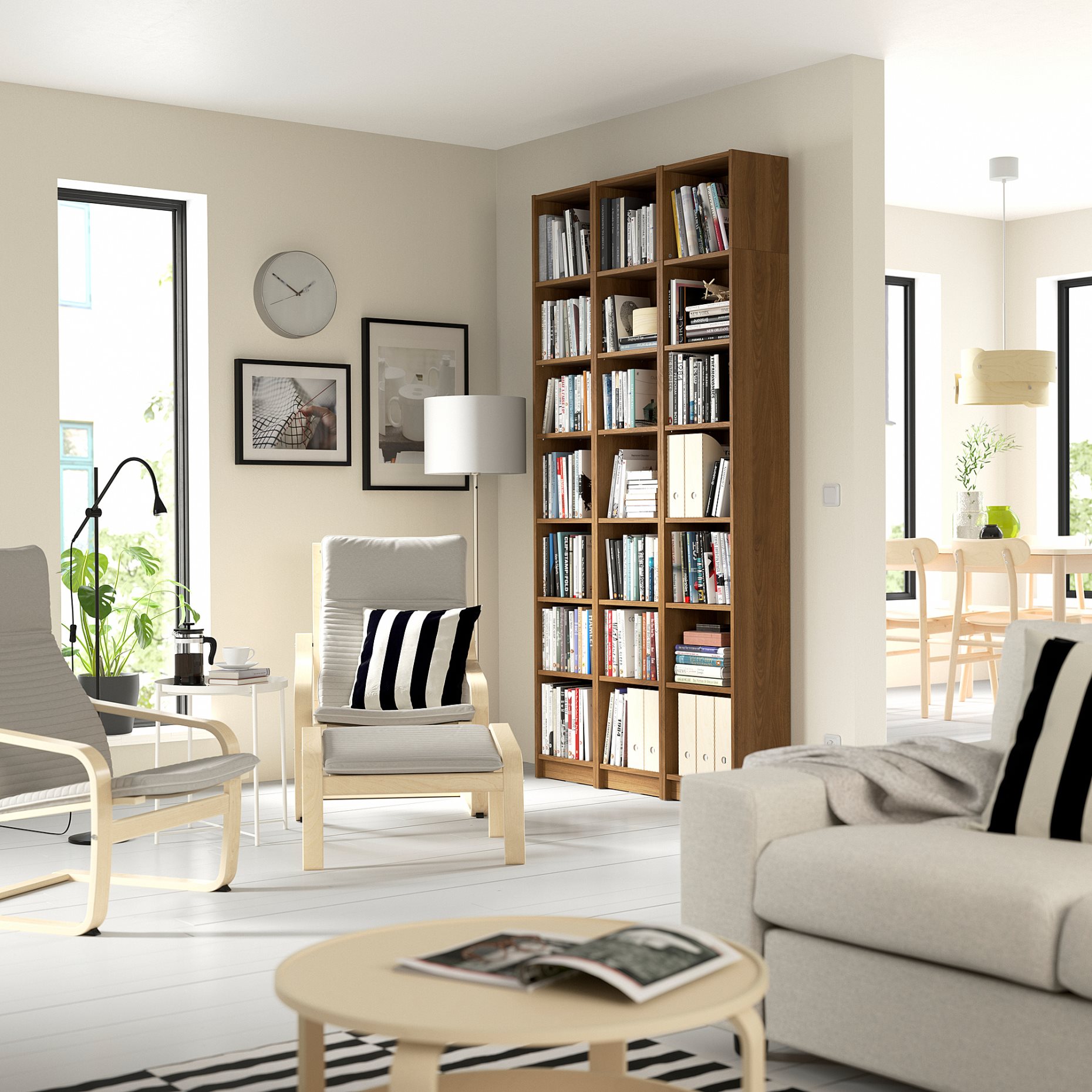 BILLY, bookcase combination with height extension units, 120x28x237 cm, 294.833.90