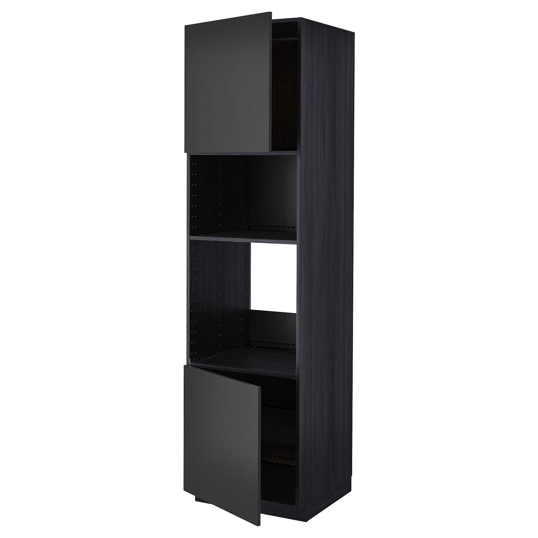 METOD, high cabinet for oven/microwave with 2 doors/shelves, 60x60x220 cm, 294.987.11