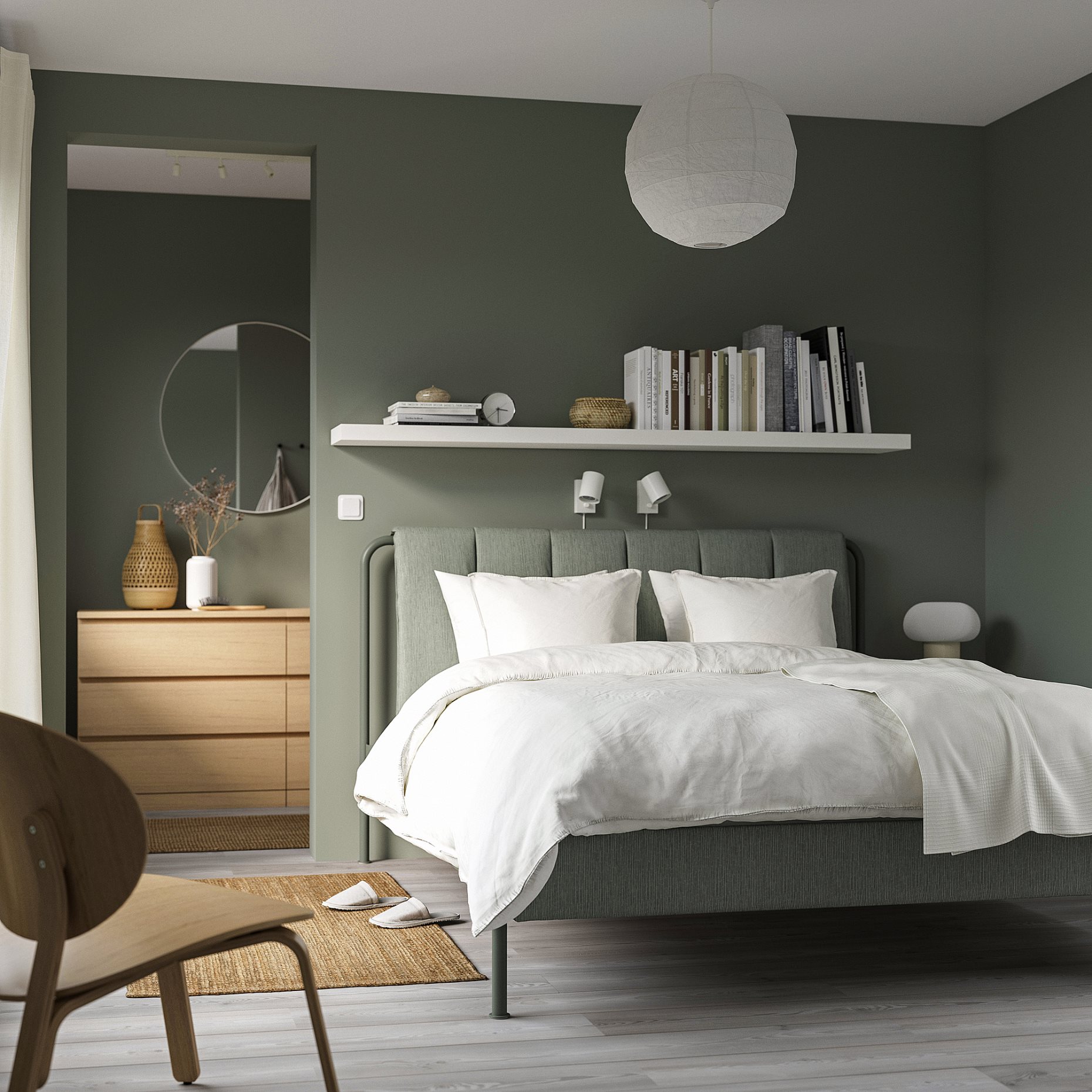 TÄLLÅSEN, upholstered bed frame, 160x200 cm, 295.147.54