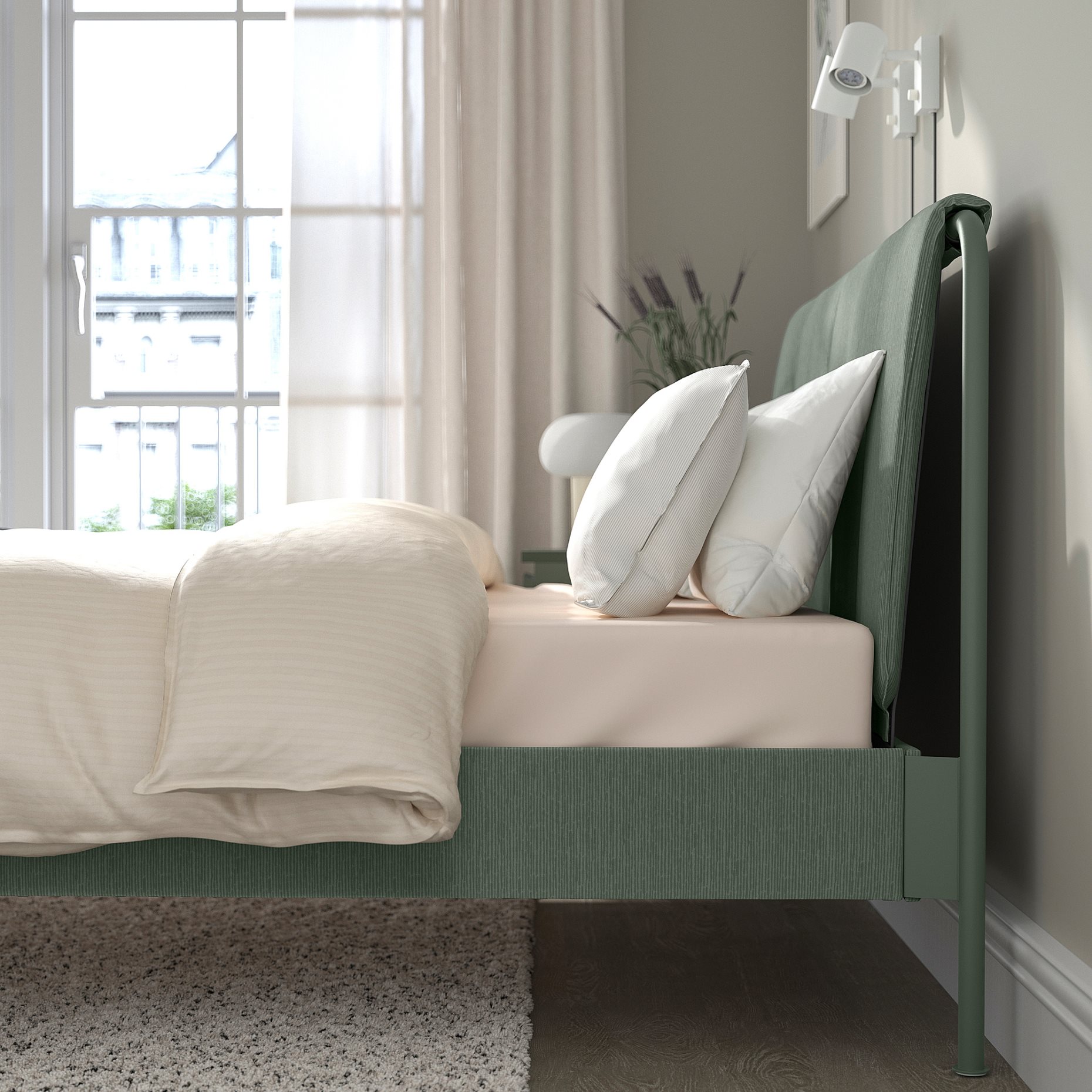 TÄLLÅSEN, upholstered bed frame, 160x200 cm, 295.147.54