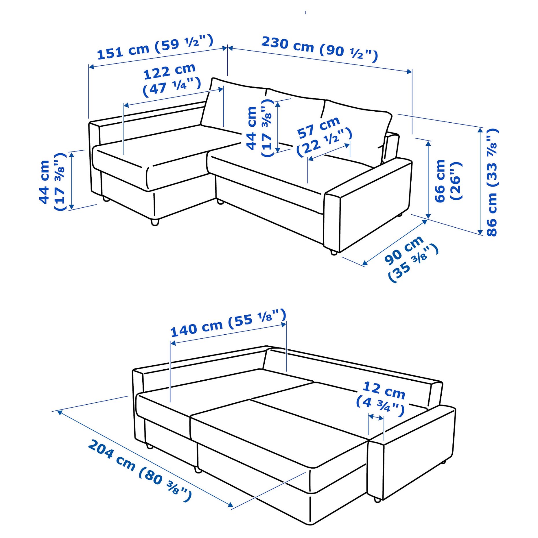 FRIHETEN/KLAGSHAMN, corner sofa-bed with storage, 295.202.41