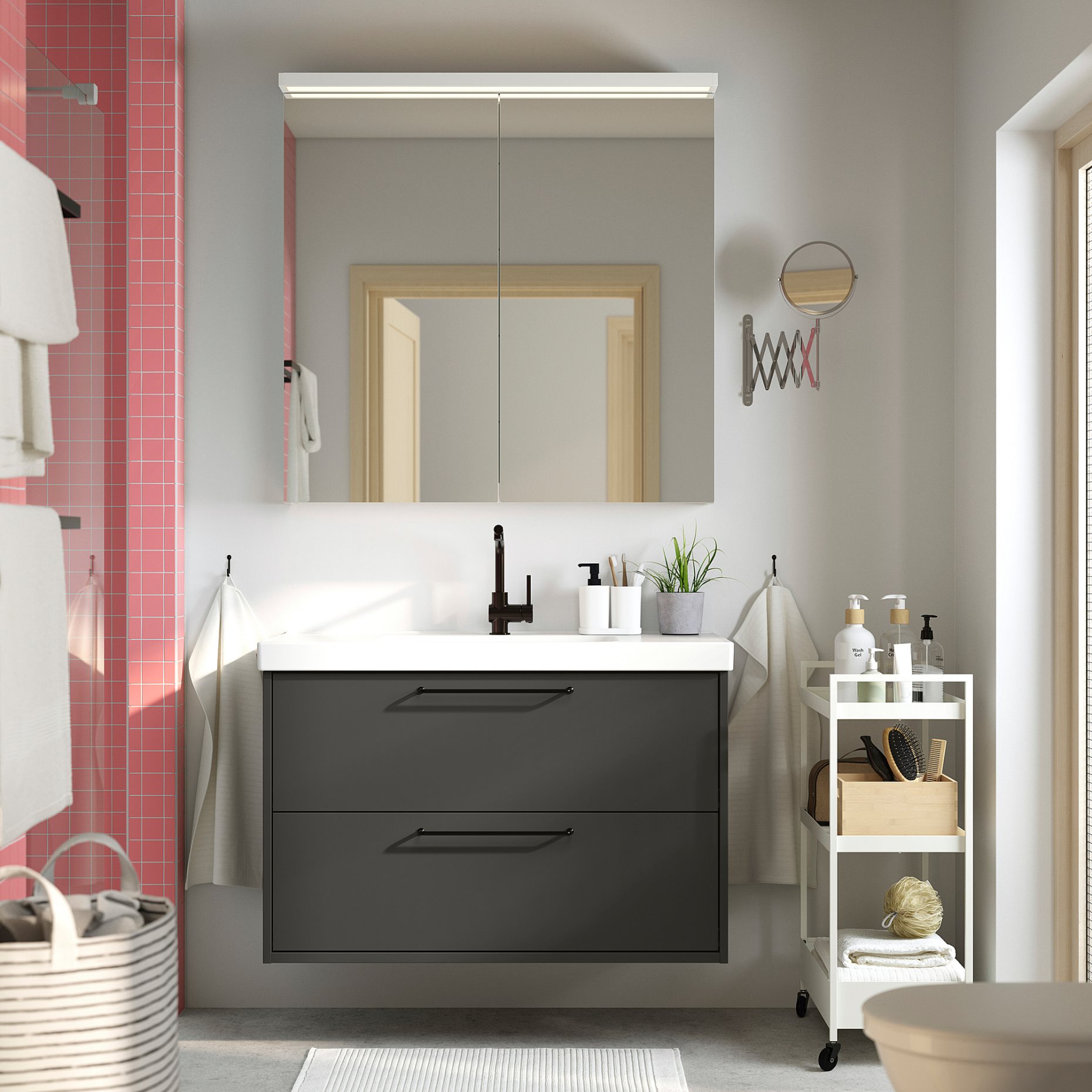 HAVBACK/ORRSJON, wash-stand with drawers/wash-basin/tap, 102x49x69 cm, 295.213.25