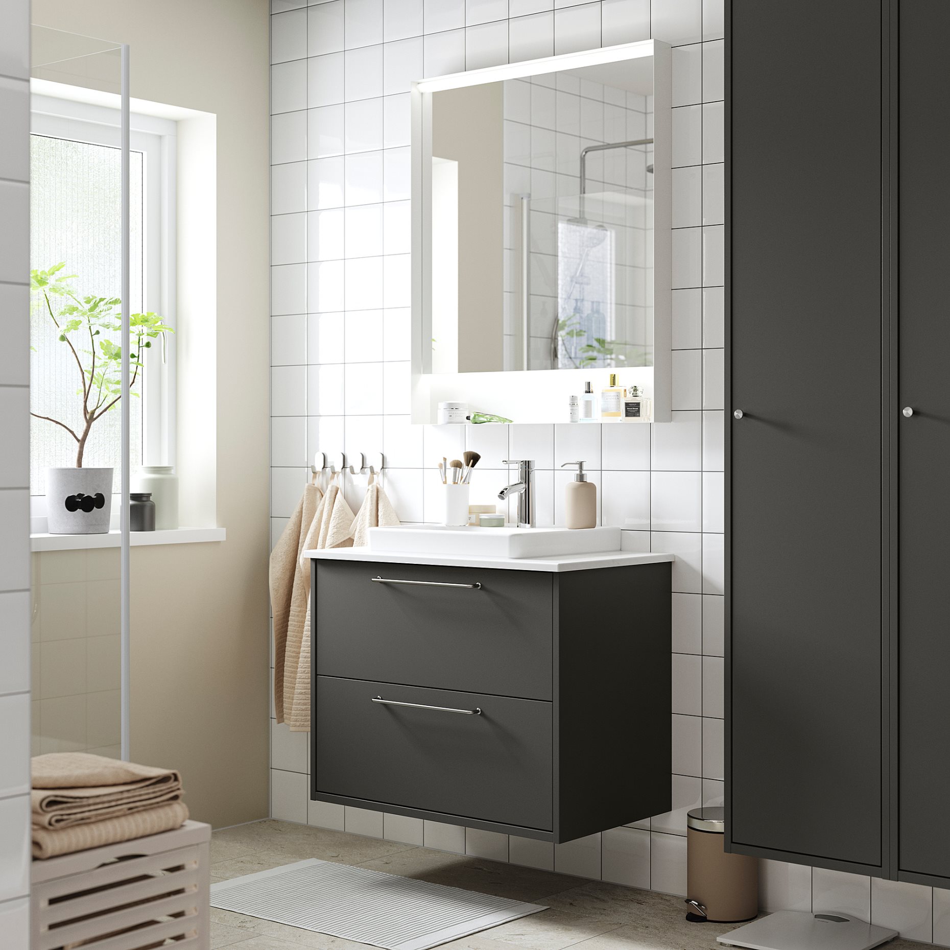 HAVBACK/ORRSJON, wash-stand with drawers/wash-basin/tap, 82x49x71 cm, 295.213.73