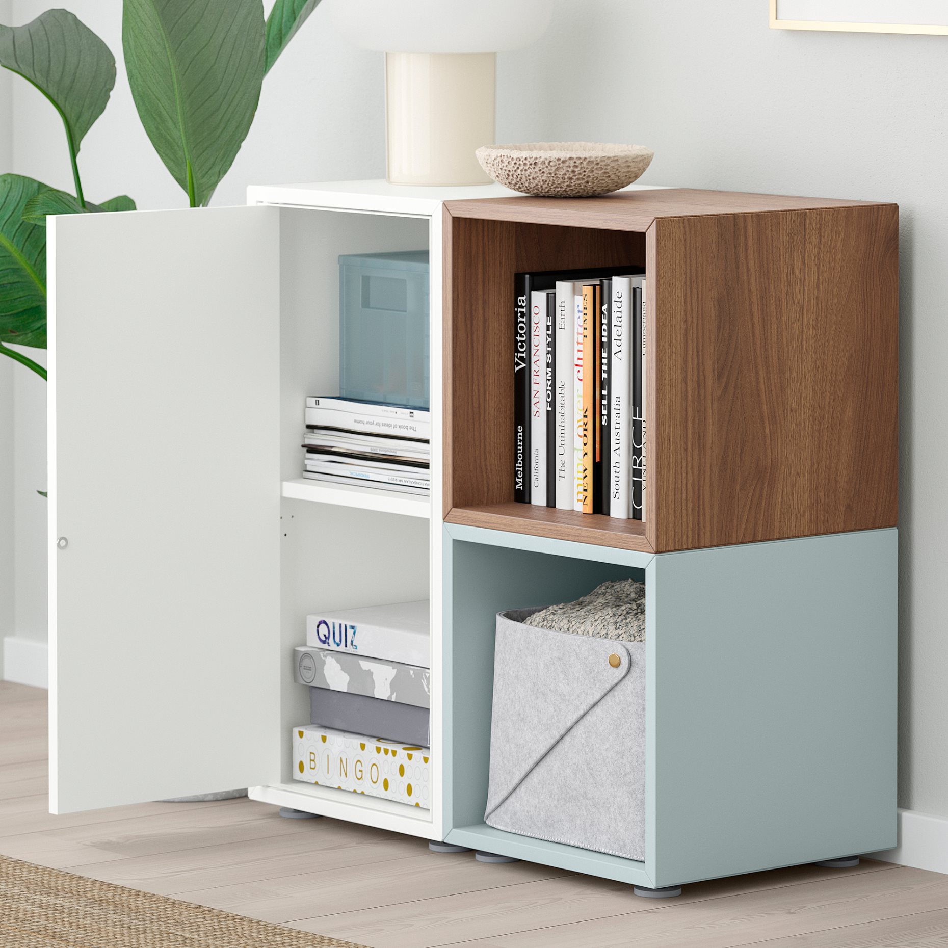EKET, cabinet combination with feet, 70x35x72 cm, 295.217.40