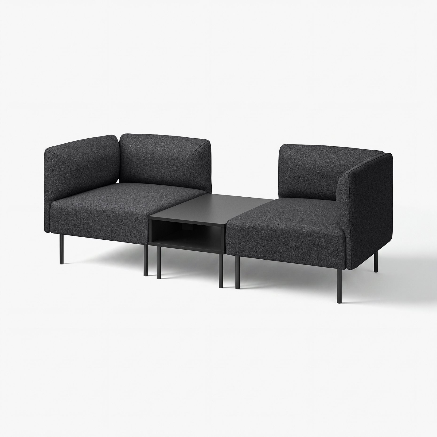 LILLEHEM, 2-seat modular sofa with side table, 295.360.58
